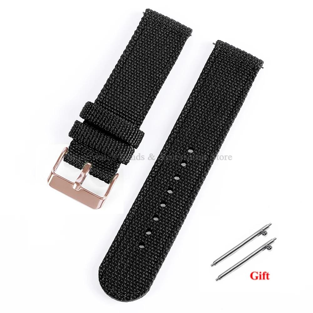 Super Quality Nylon Canvas Watch Band 18 20 22 24mm Quick Release Sports Strap