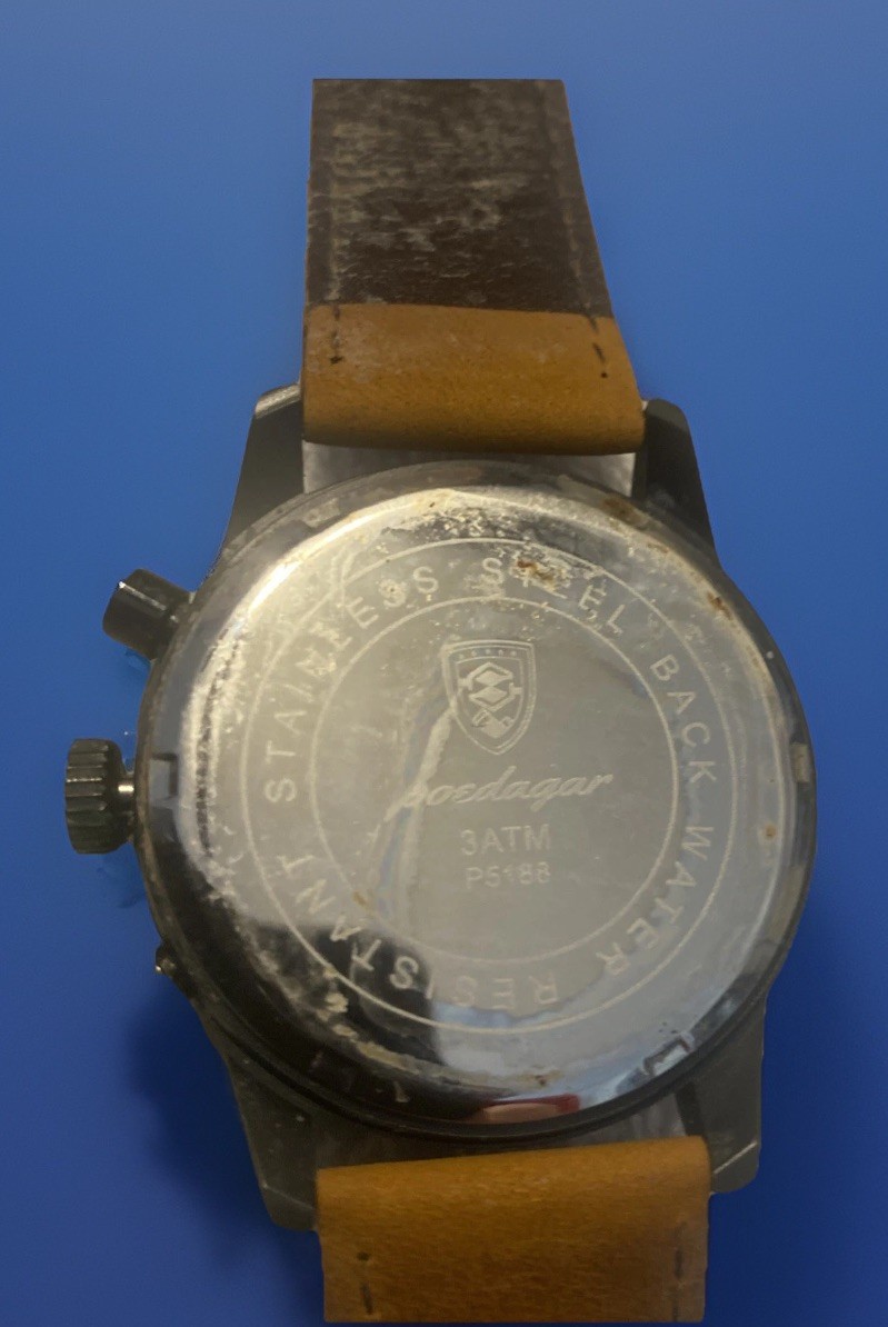 Poedagar Watch Water Resistant Date Calendar Second Hand,Stainless Steel Back.
