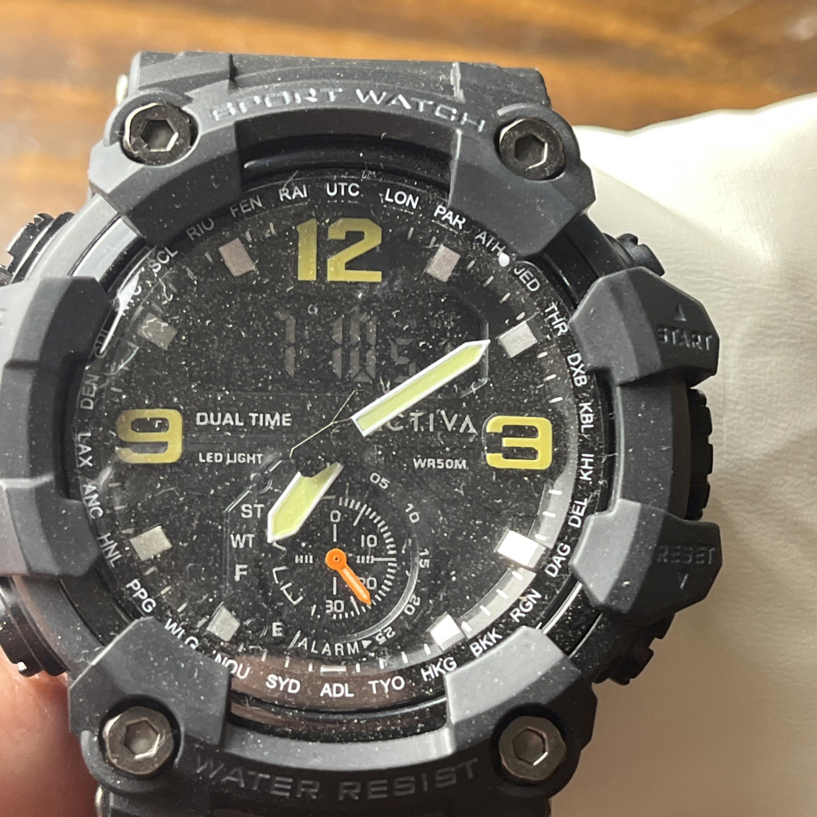 Activa X Invicta BlackOps Digital Men’s Watch 56mm Black ACW1637-001 – NEW