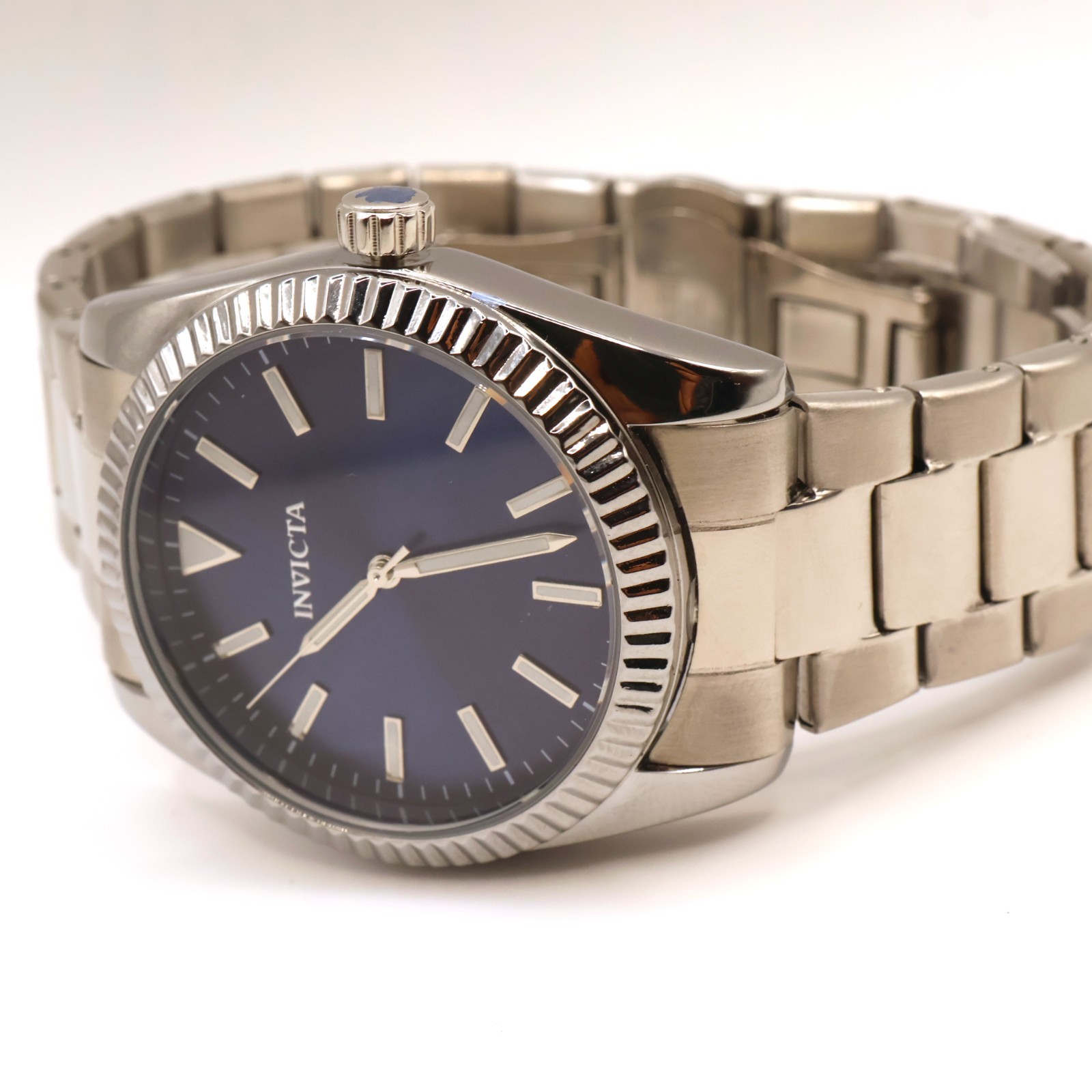 Invicta Specialty 69252 Fluted Azure 42mm Blue Sunray Dial SS Bracelet Quartz