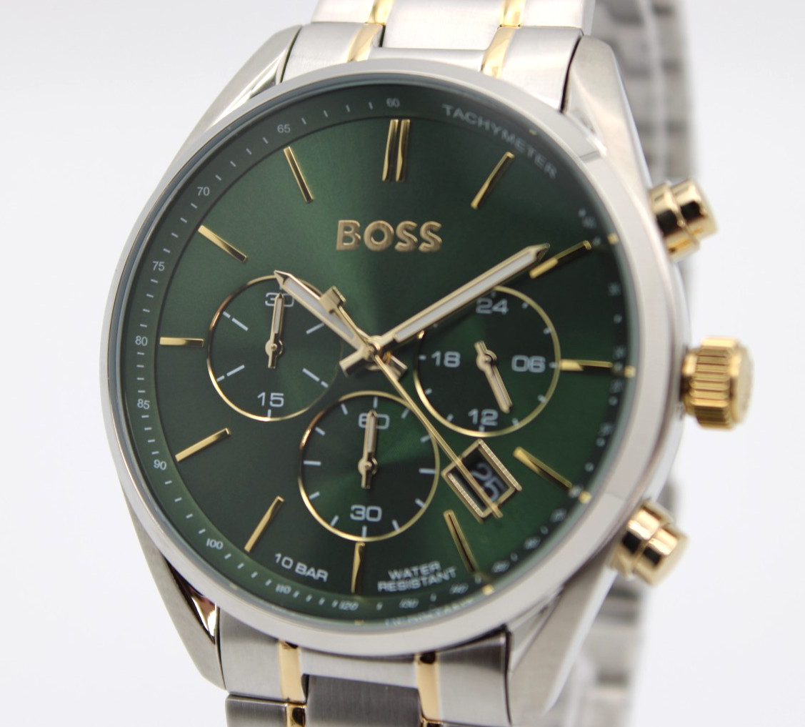 HUGO BOSS 44mm Green Dial Men’s Watch Champion HB1513878