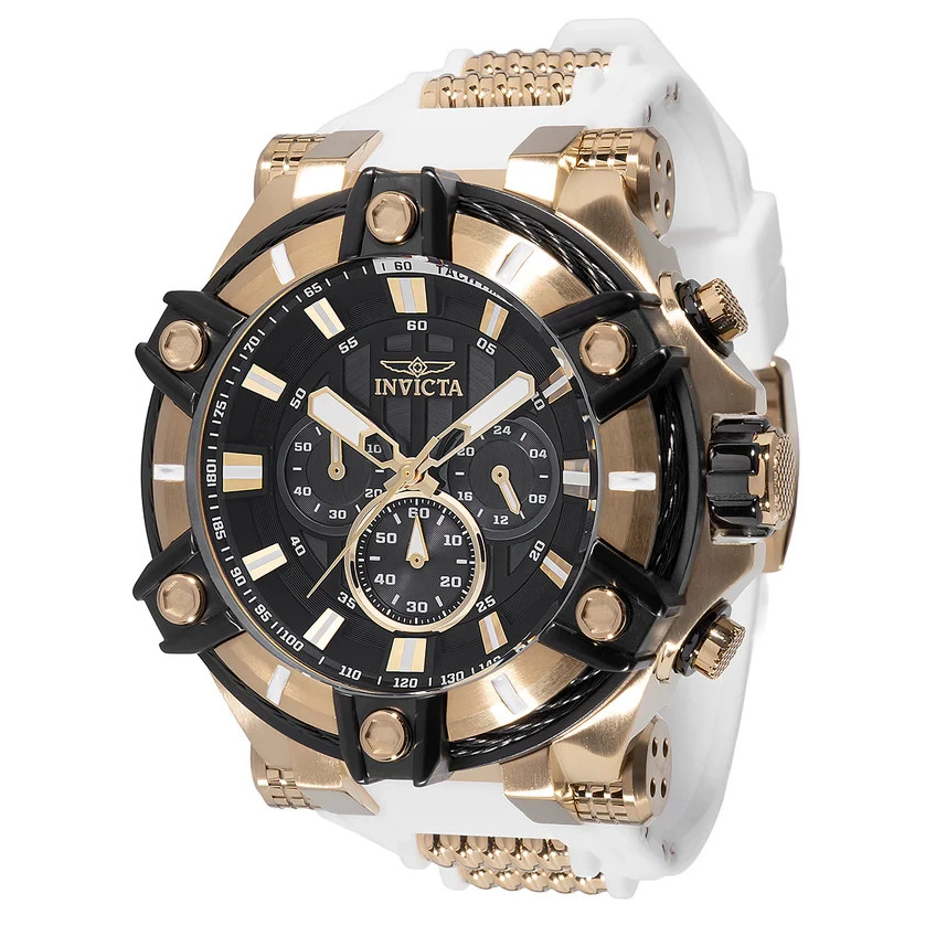 Invicta Bolt Surge Men’s Watch 49806: 52mm Gold & White Statement Piece New&Box