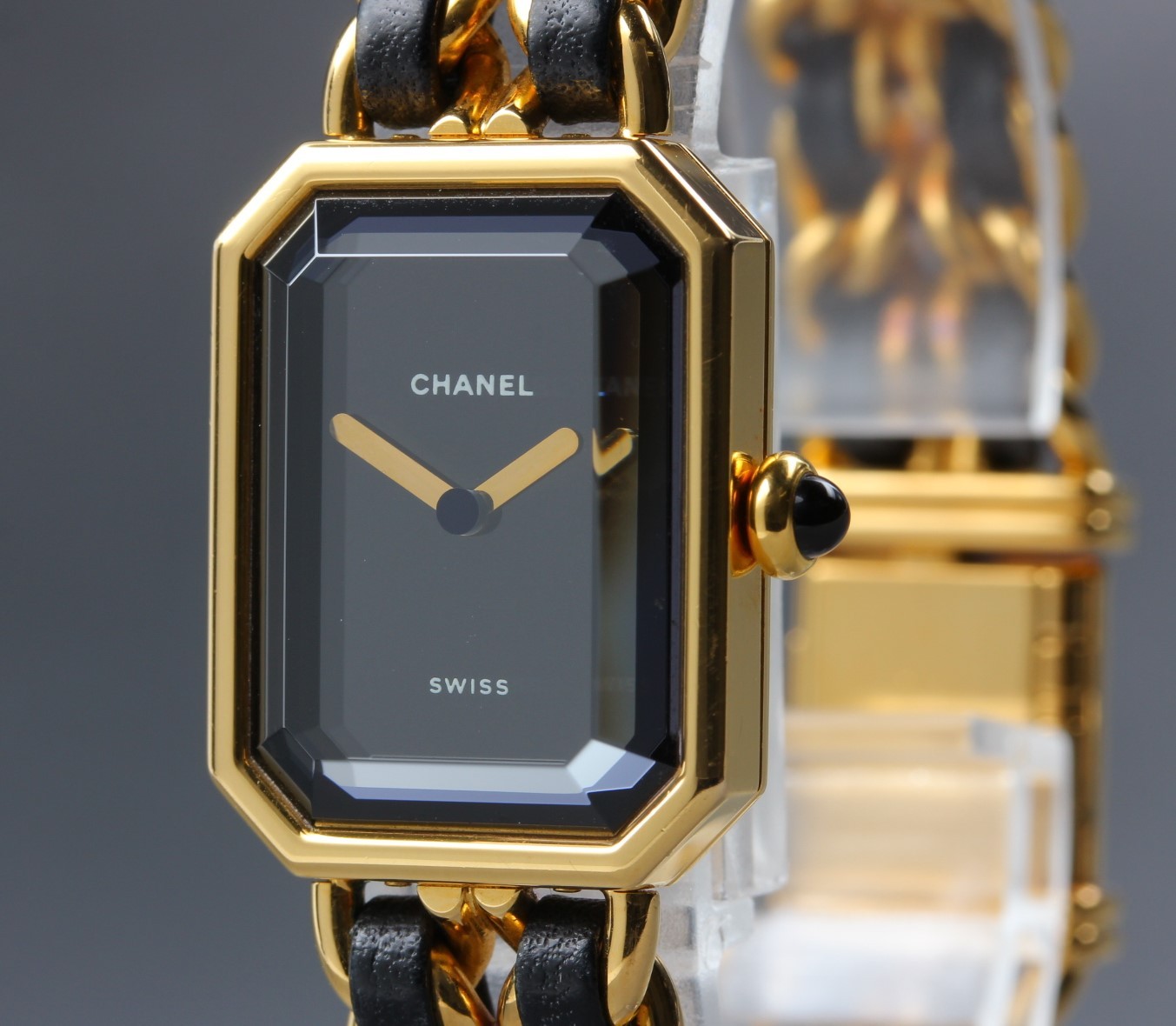 Near MINT CHANEL Premiere L H0001 Black Bracelet Quartz 20mm Women’s Watch JAPAN