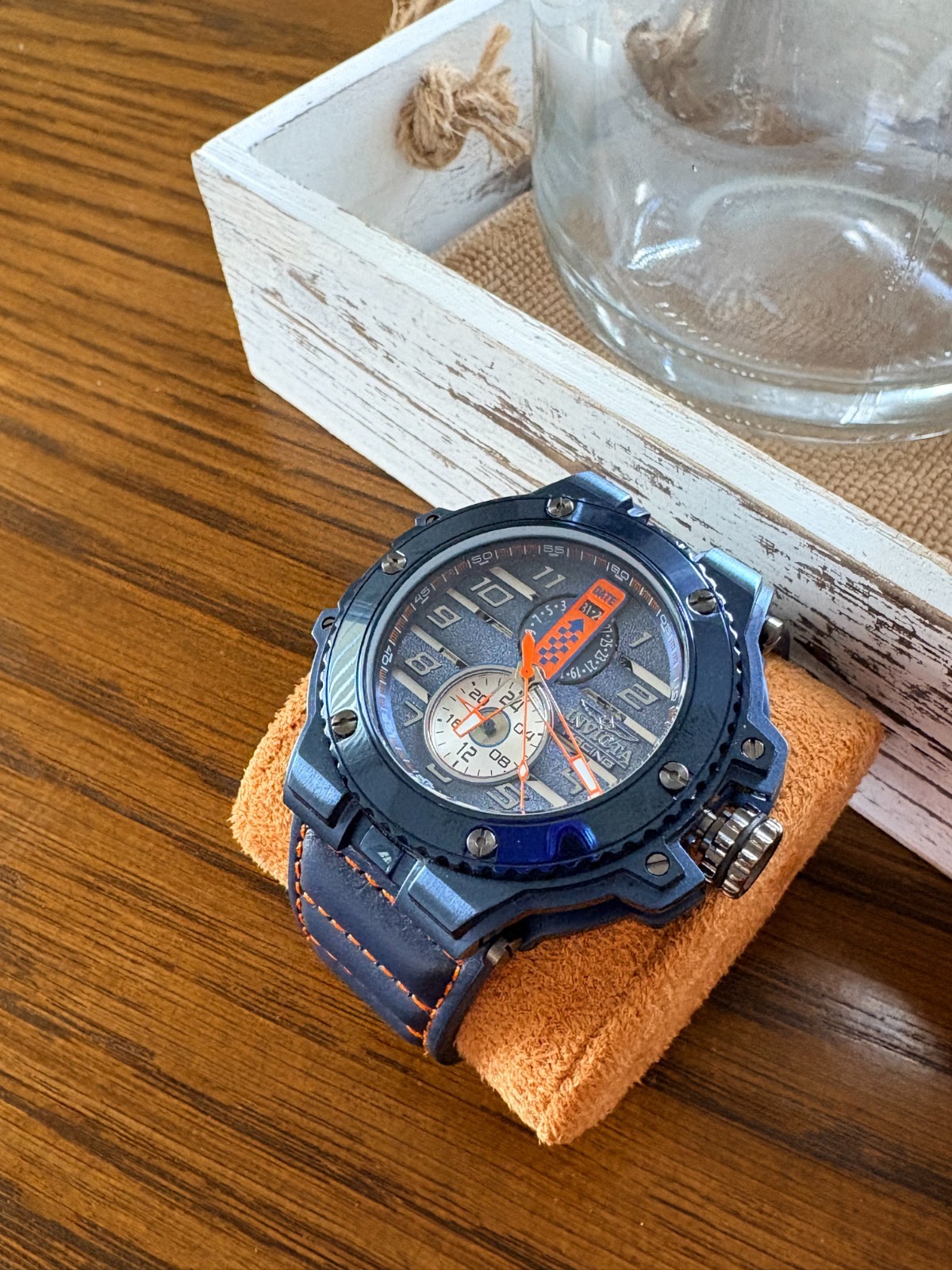 watch men, INVICTA 55mm blue dial and strap