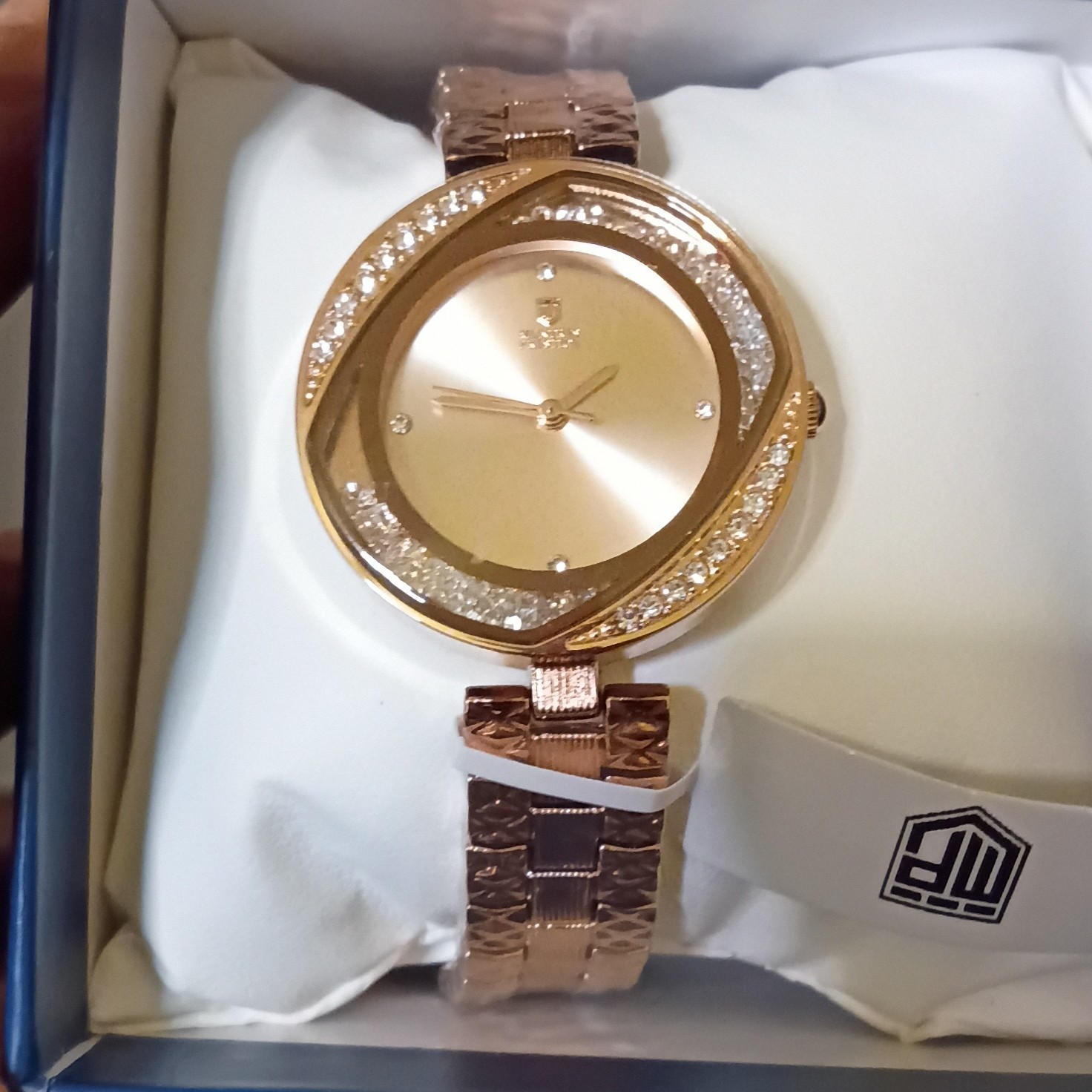 Montres Prestige Women’s Rose Gold Tone Analog Quartz Dress Watch 30m w/ Box