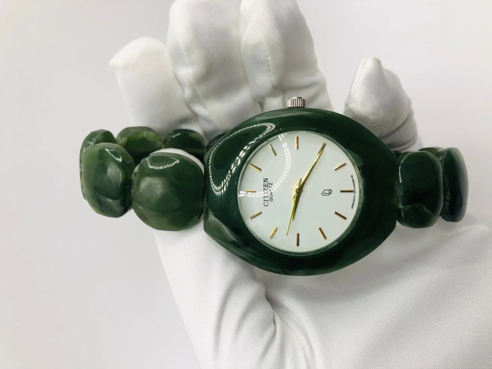 Natural Nephrite Jade Gemstone Watch for Men Women | Handmade Luxury Wristwatch