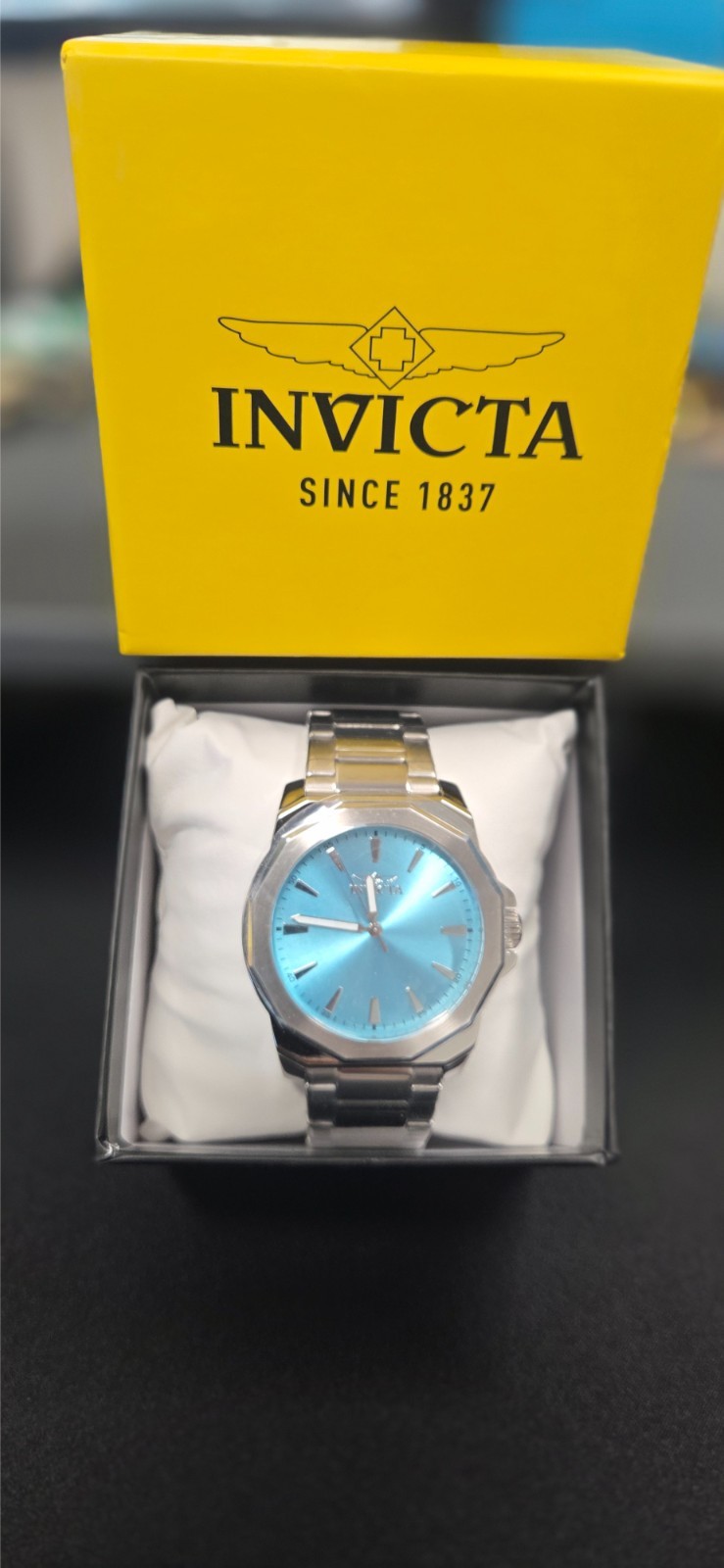 Invicta Speedway Dominus Men’s Watch – 42mm Silver Stainless Steel w/ Tiffany Bl