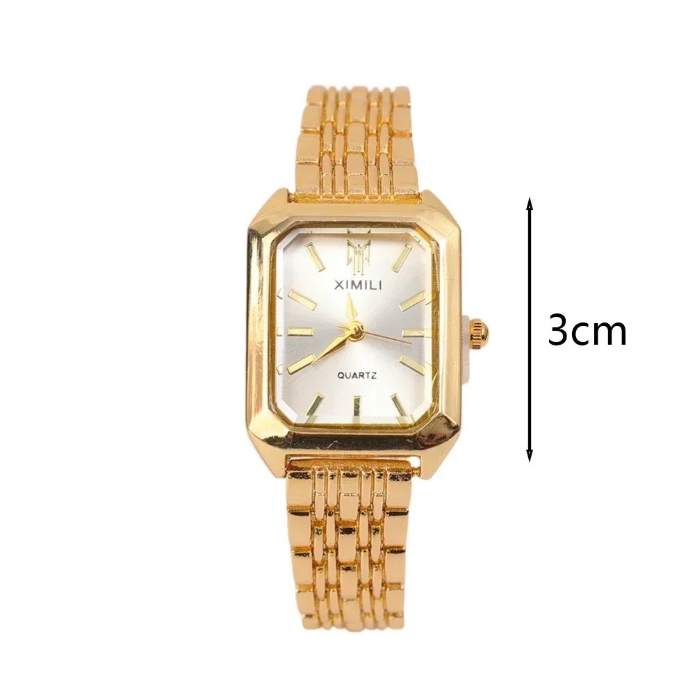 Fashion Square Watches Women Girls Elegant Silver Stainless Steel Wrist MLA064