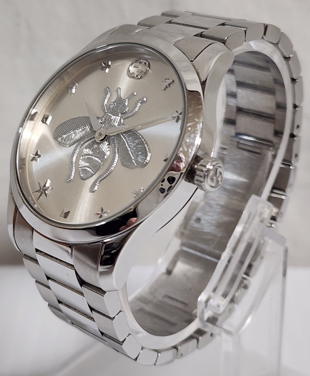 Gucci G Timeless Silver Dial Silver Steel Strap Watch For Women – YA1264126