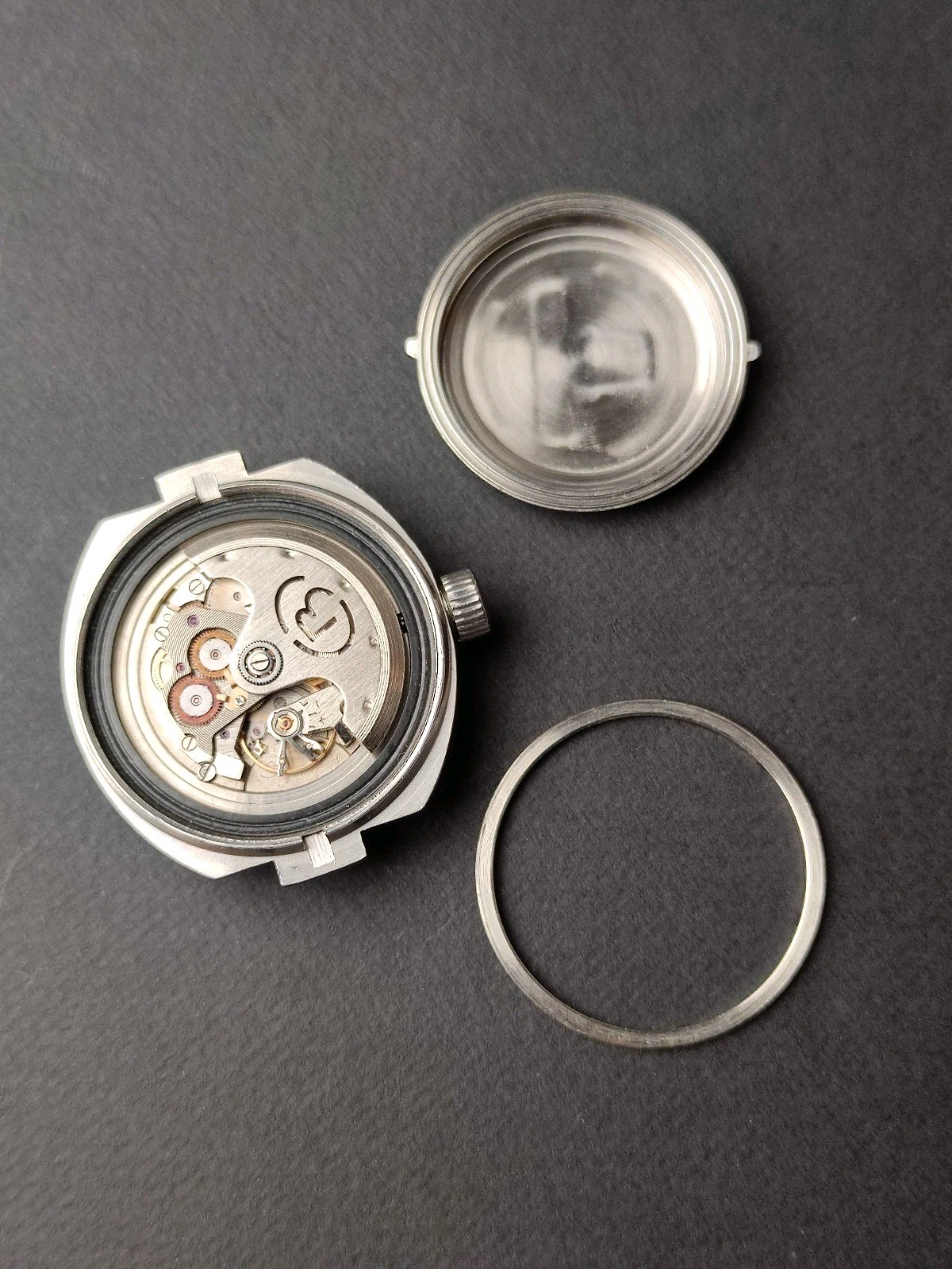 Rare Russian mechanical watch with self-winding Vostok Neptune movement 2416