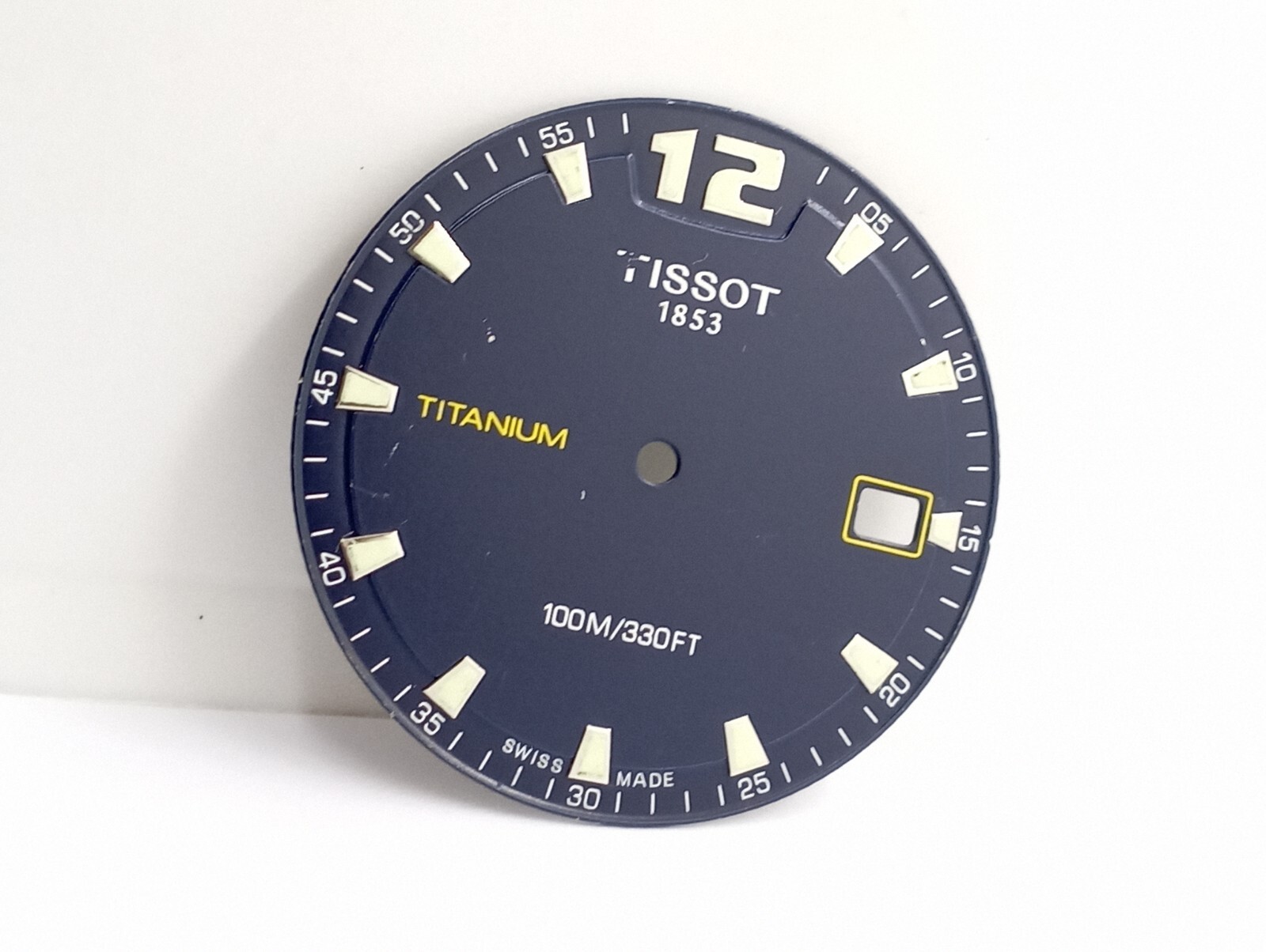 Vintage Tissot Tissue Quartz Titanium 100m. 330FT Watch Blue Dial Swiss Made
