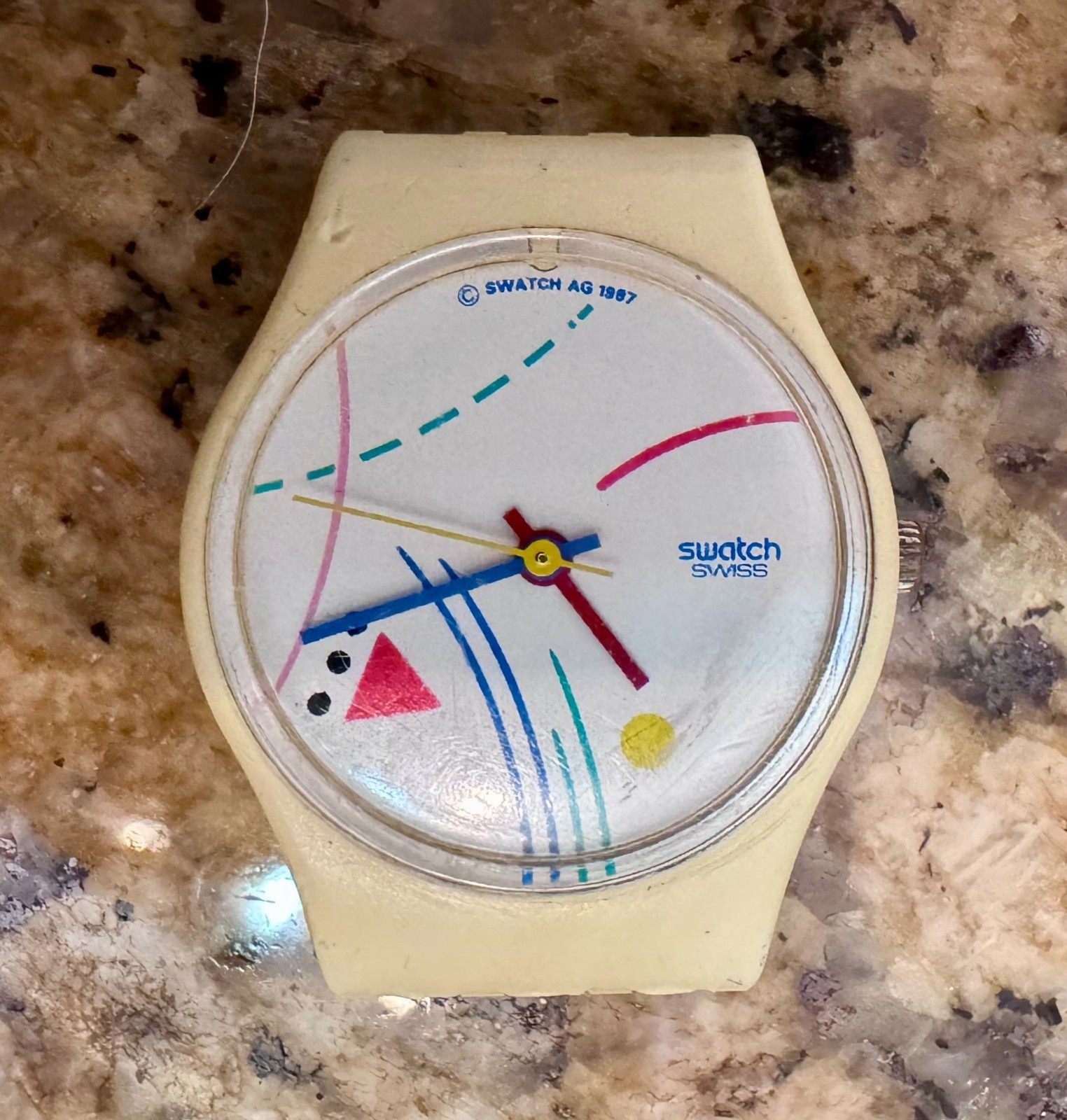 Vintage Ladies Swatch LW116, no band, working!