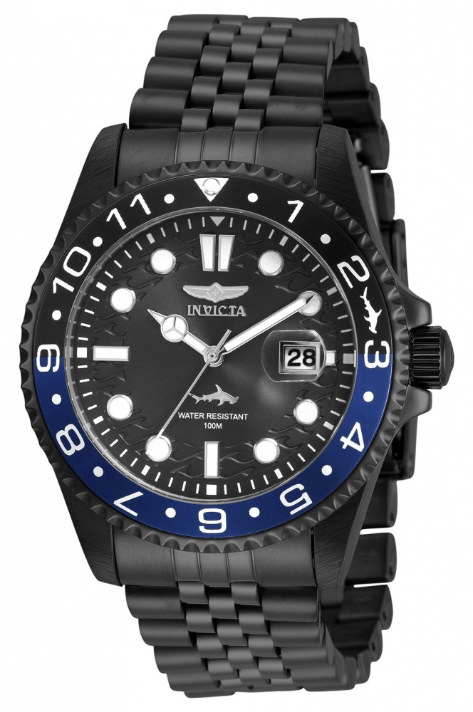 Invicta Men’s 30627 Pro Diver Quartz 3 Hand Black Dial Watch