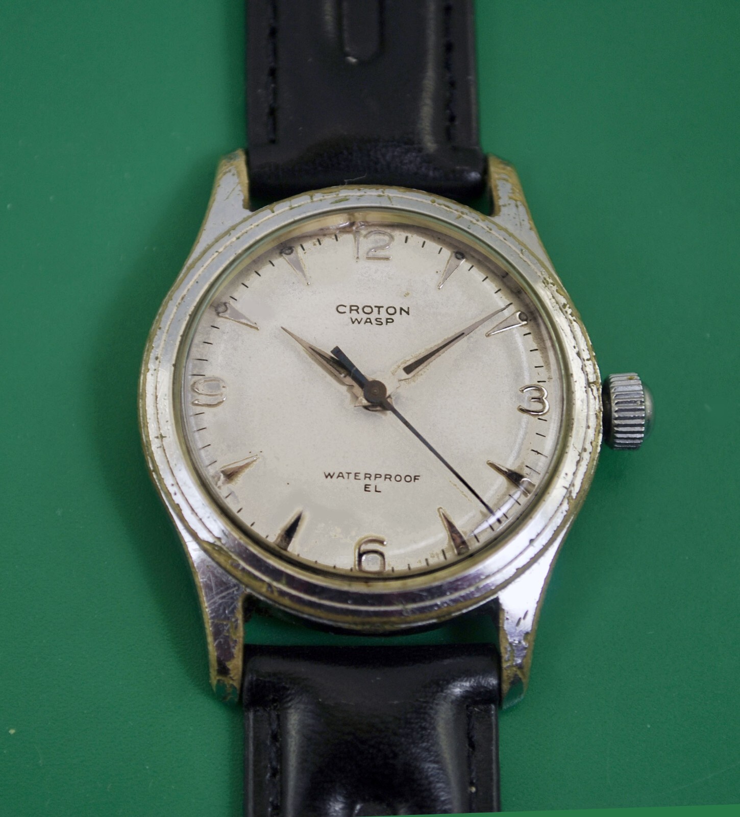 CROTON Wasp “Clamshell” case Vintage 40s Manual Wind Men’s Military Watch