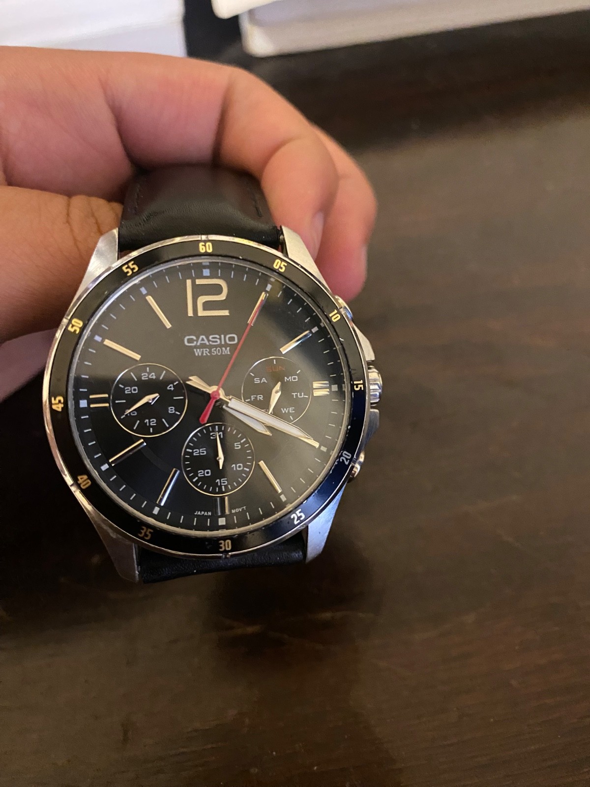 Casio Men’s Multi-Hand Black Dial Watch