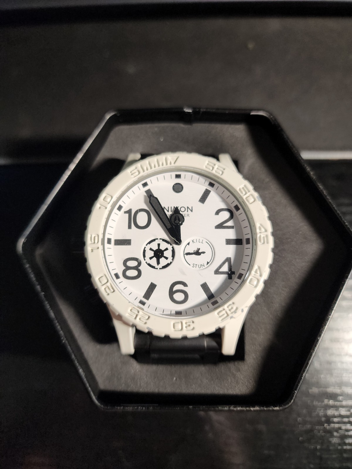 The Nixon 51-30 Storm Trooper “Move Along” watch.