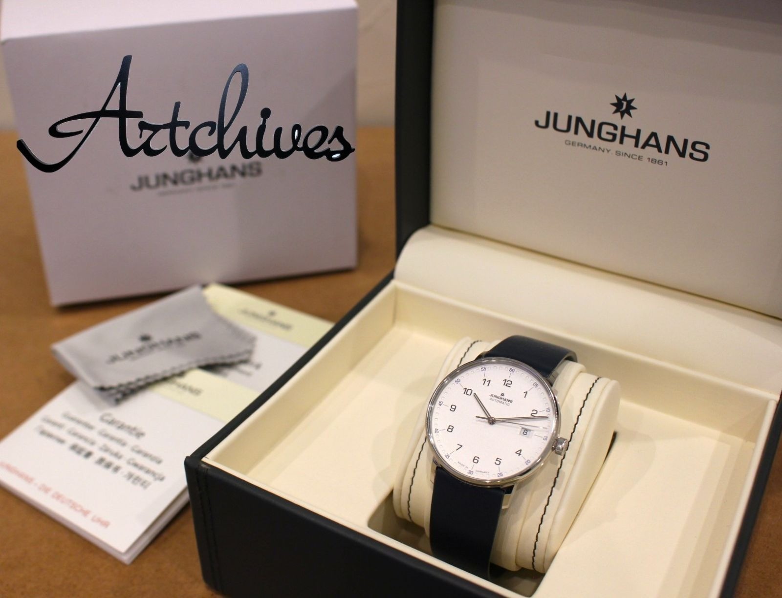 Junghans Form A 027/4735 Automatic Men’s Watch White Dial SS Box Papers