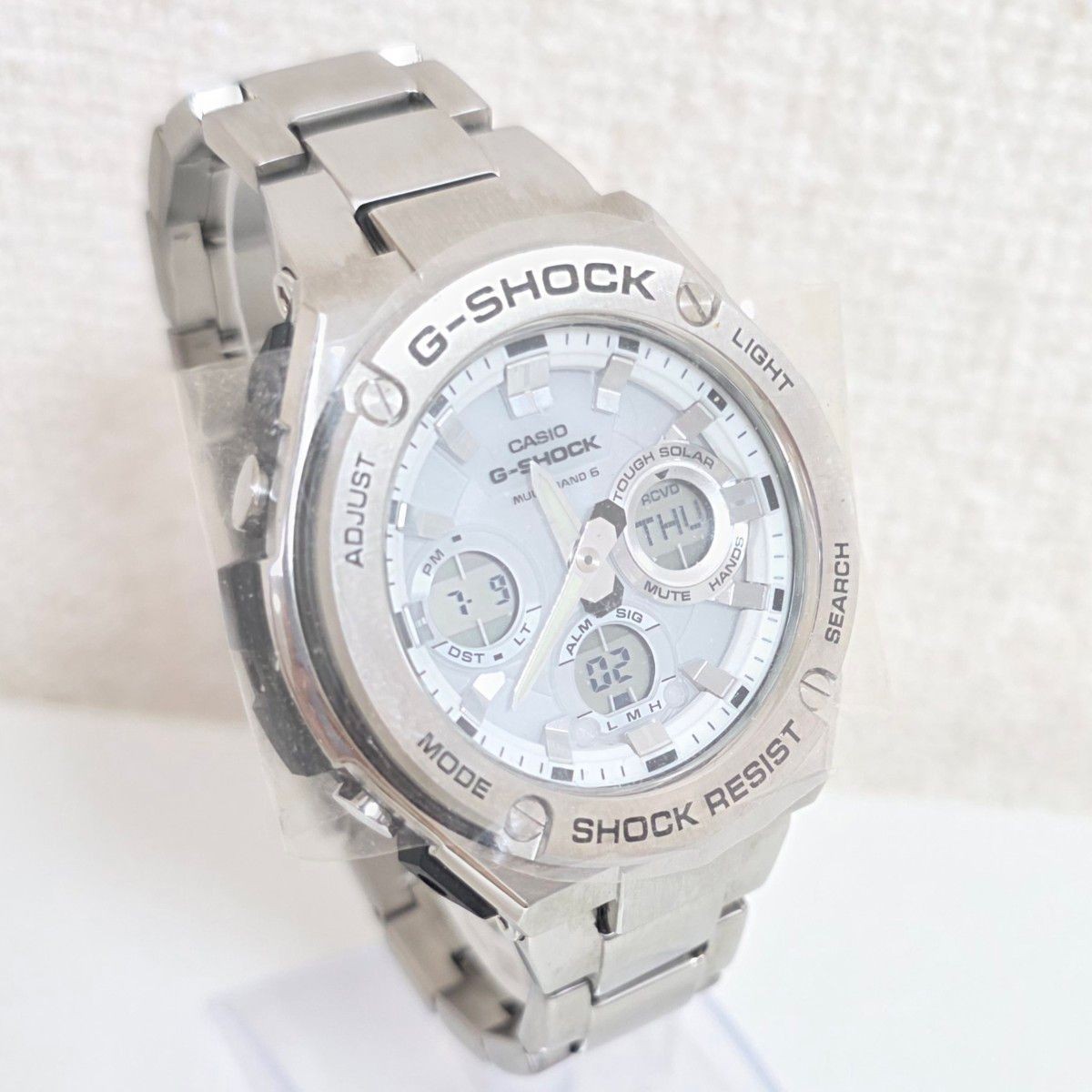 CASIO G-SHOCK GST-W110D-7AJF Silver Solar Watch Used