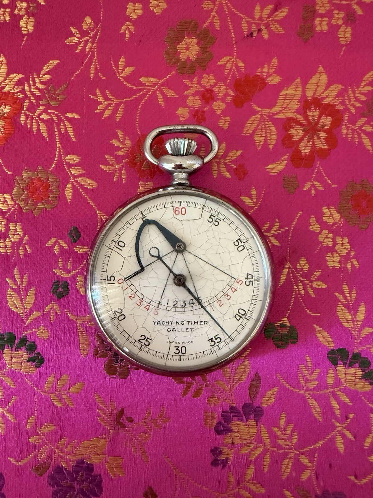 Vintage Gallet Swiss Yachting Timer Ref 3364 StopWatch Jules Racine & Co Working