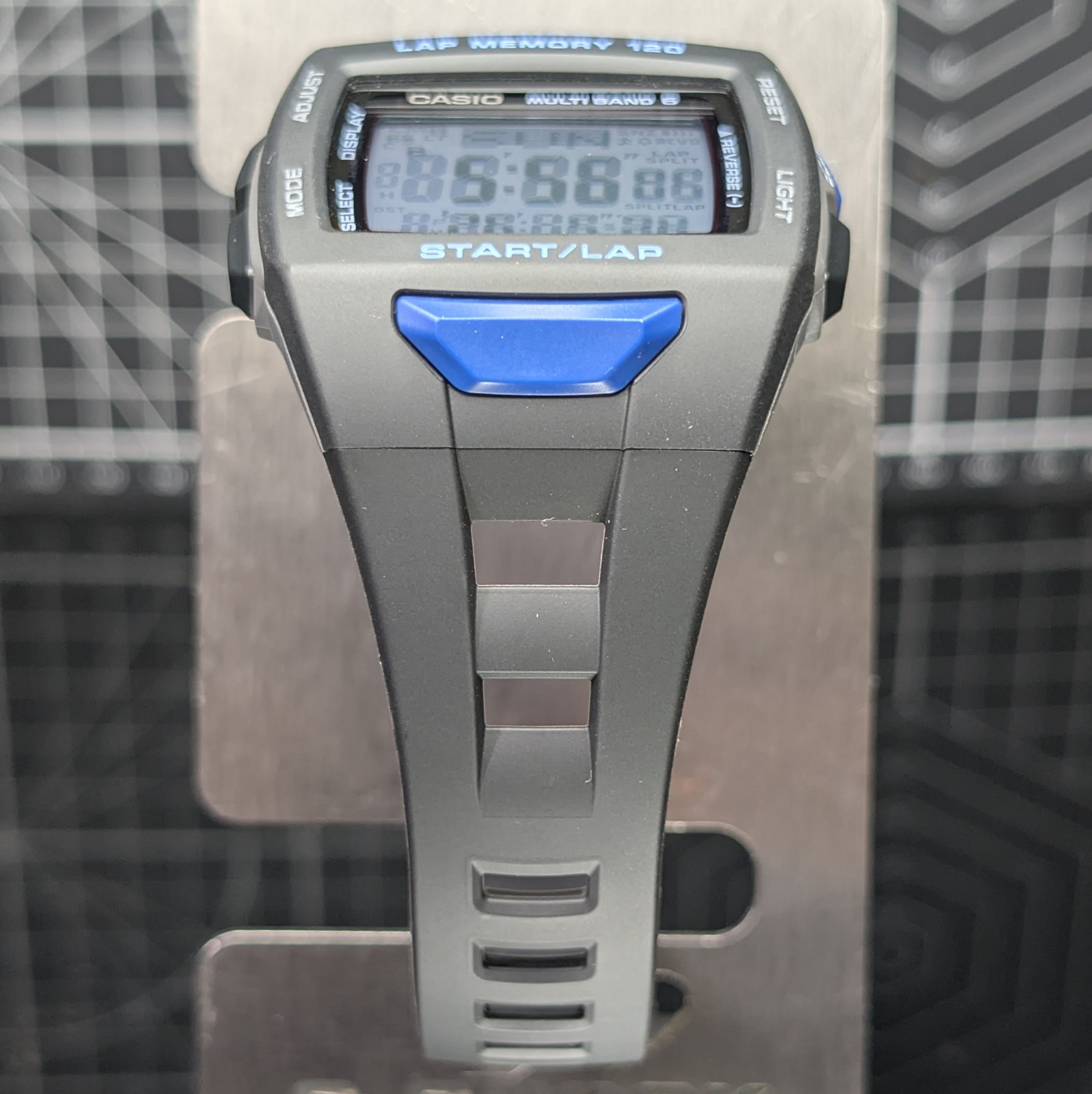Casio PHYS STW-1000 Tough Solar Multiband Square Black Blue Fizz STW-1000-1B
