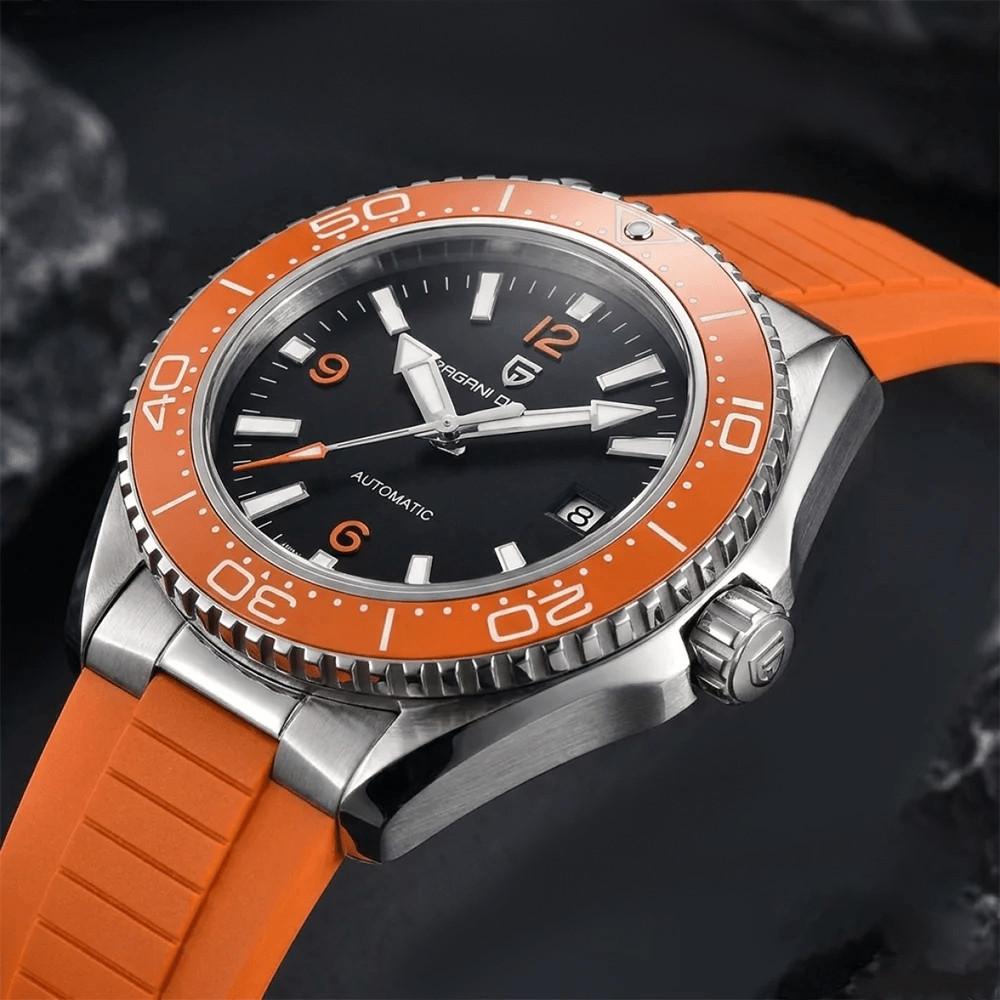 Pagani Design PD-YS034 Orange Black Diver Stainless Steel Automatic Men’s Watch