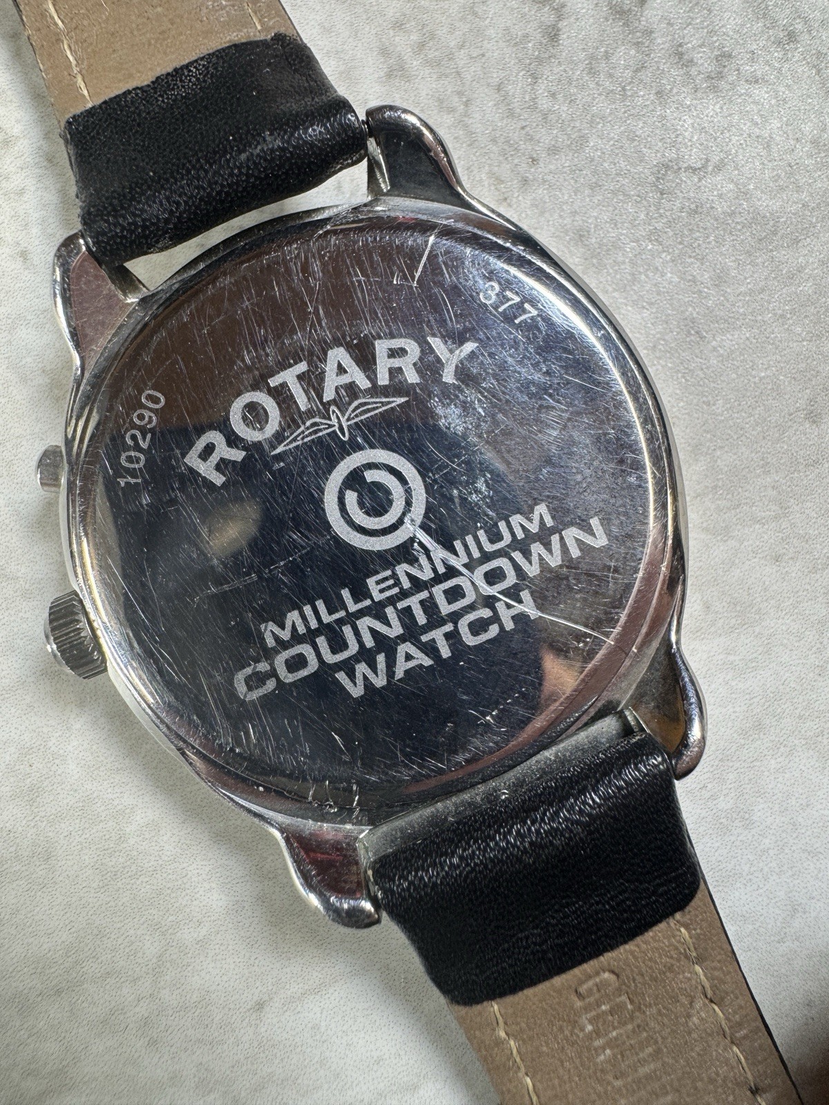 Rotary Millennium Countdown Quartz Watch. New Batteries. Box & Papers. Working.