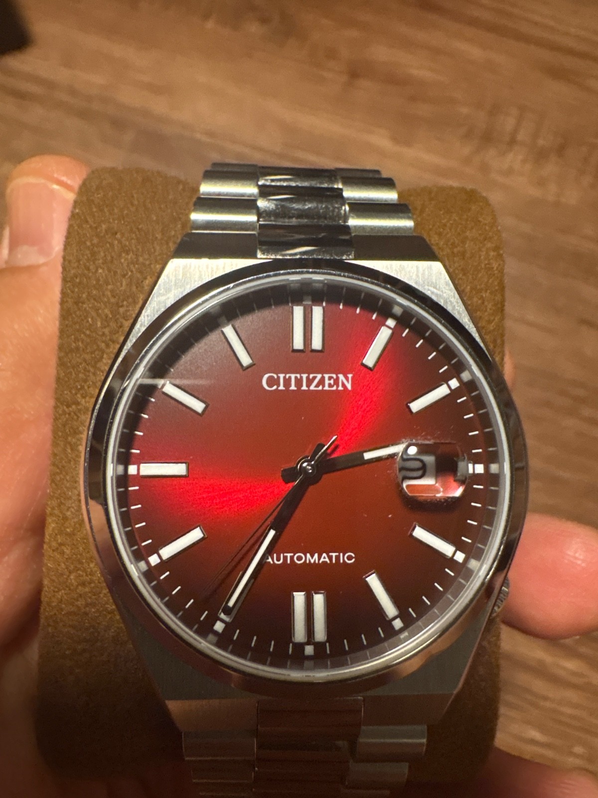 Citizen Men’s Tsuyosa Automatic Burgundy Dial Watch – NJ0150-56W Great Condition