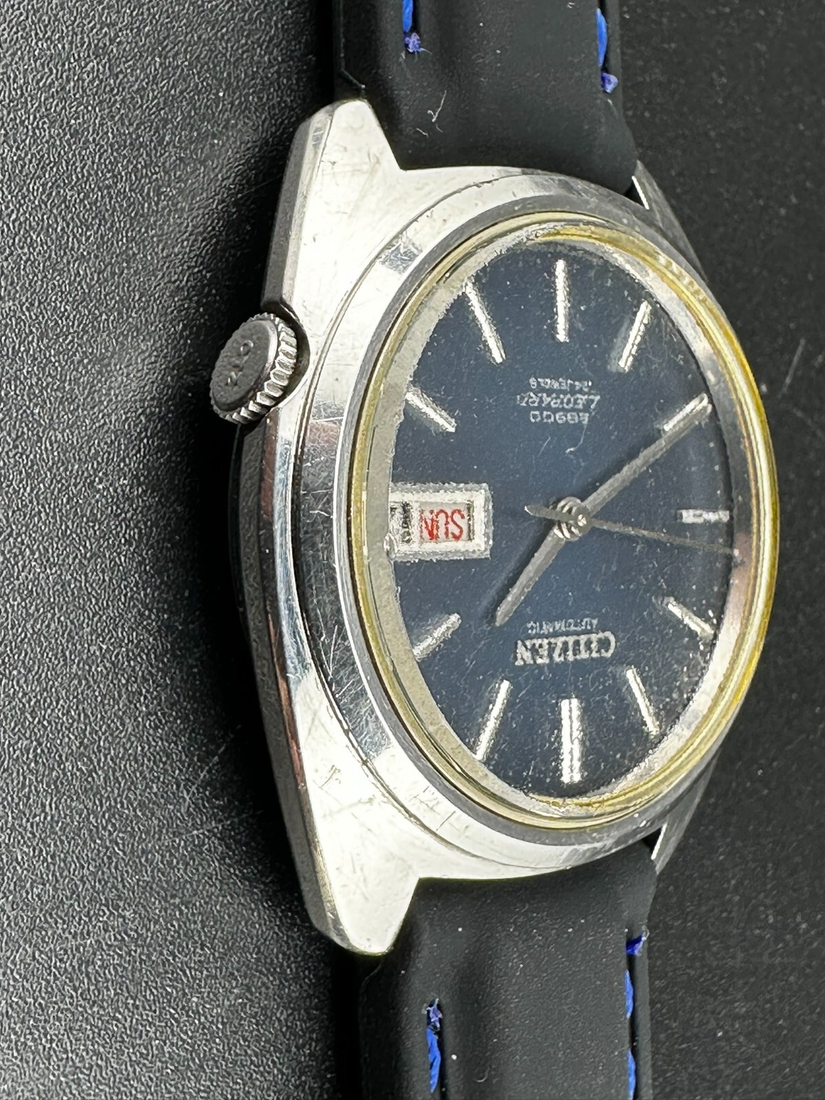 Citizen Leopard 28800 Men’s Automatic Blue Dial Day Date 26 Jewels 36mm 4-770153
