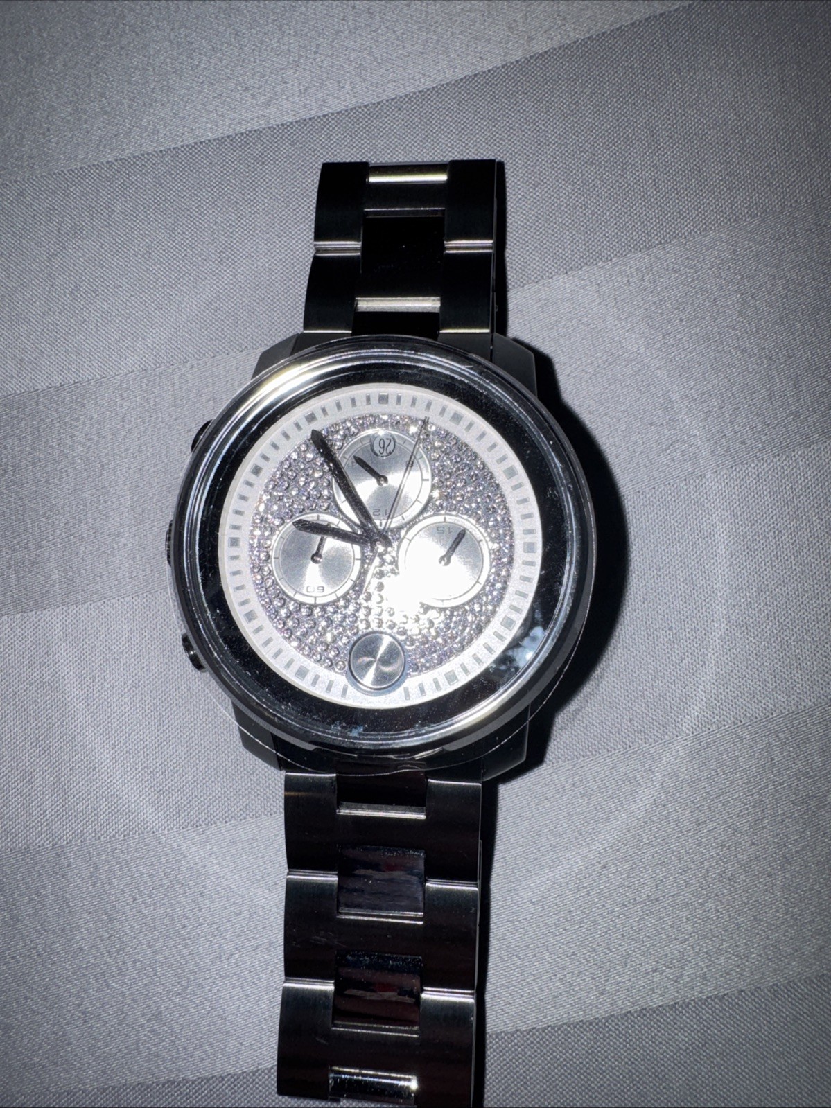 Movado BOLD Chronograph with full crystal (pavé) face