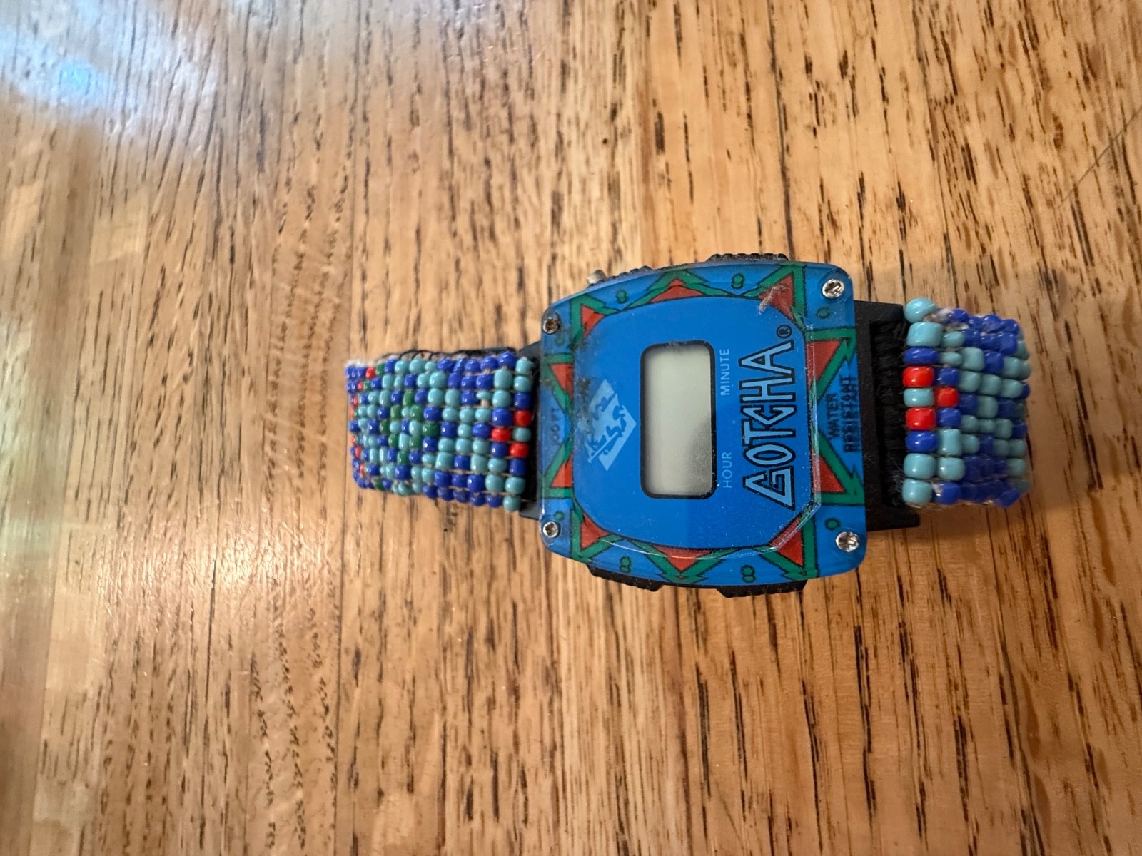 Vintage 90s Gotcha Surf Digital Watch Beaded Band – Great Condition – For Parts