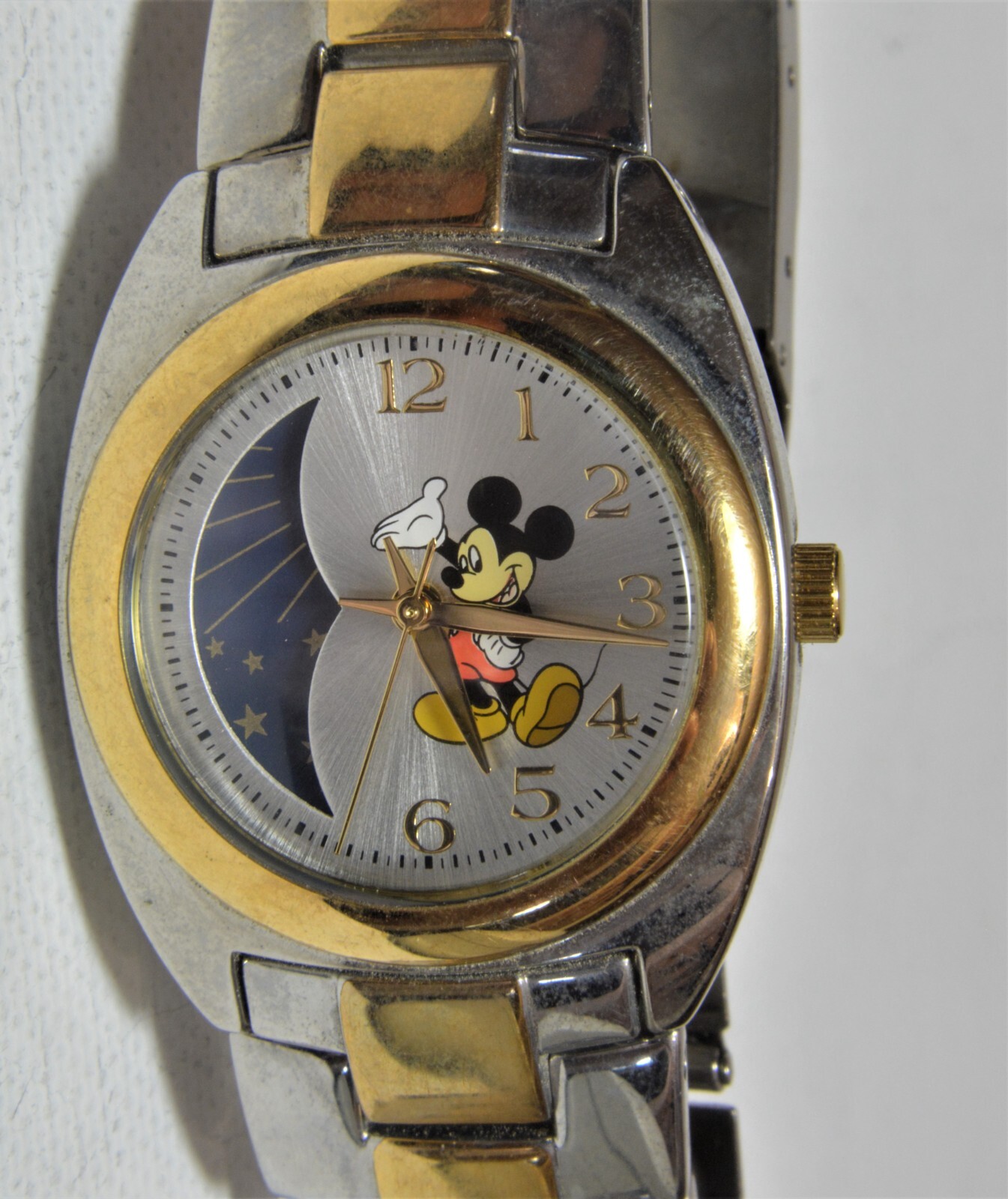 75 Years With Mickey Moon Phase quartz 2 tone Watch SII Marketing w box papers