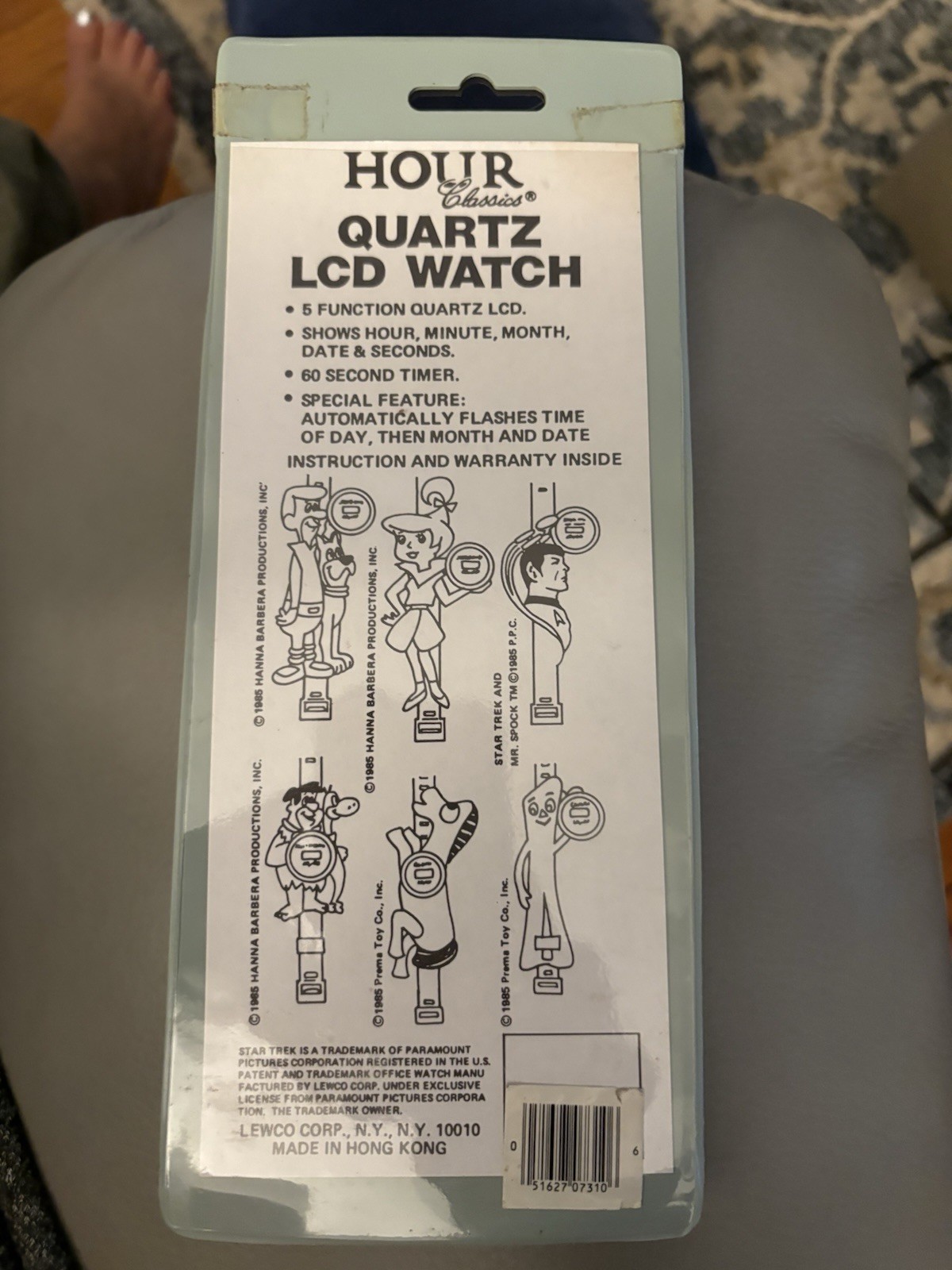 Vintage 1985 Gumby Quartz LCD Watch NOS Factory Sealed Lewco Prema Toy Co 80s