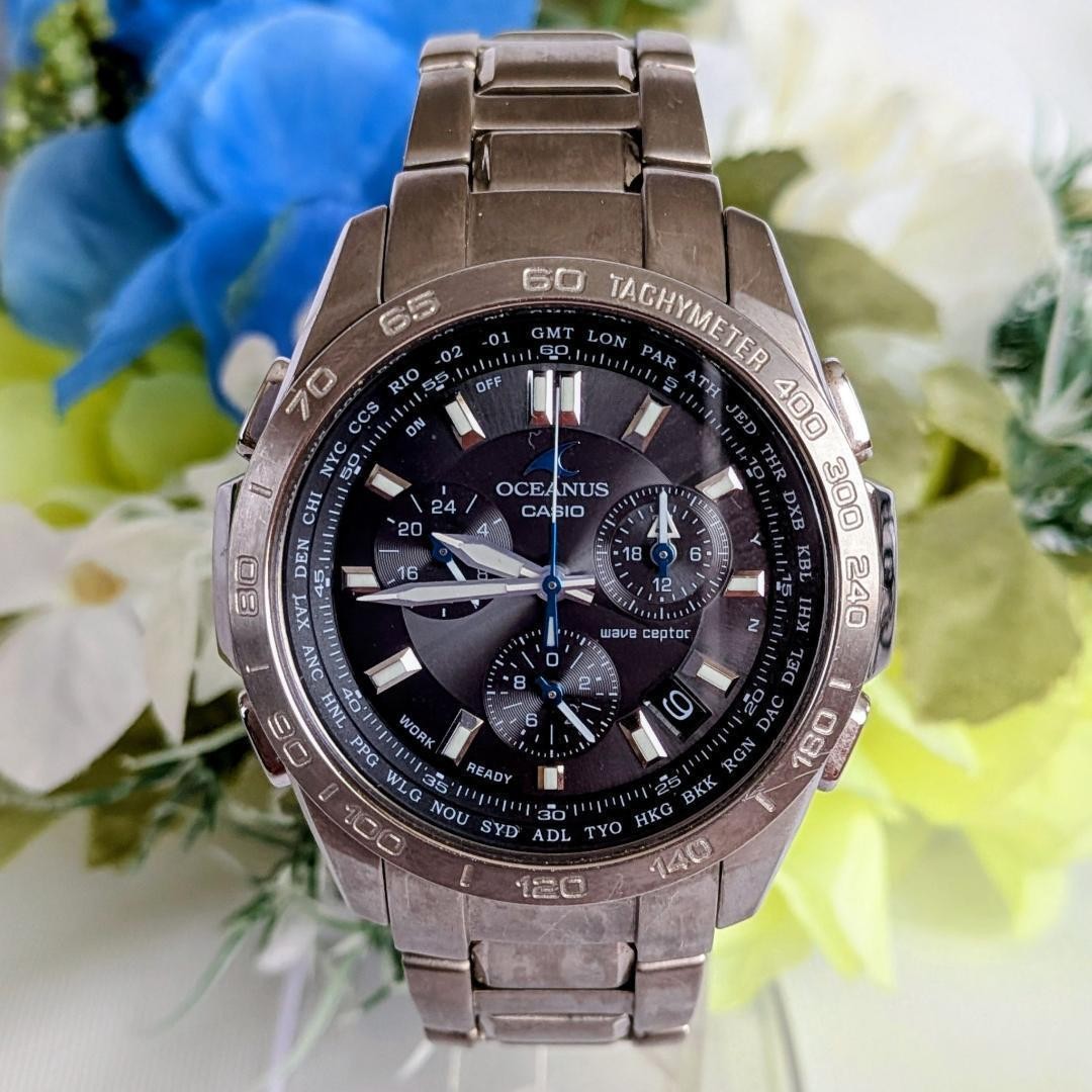 Casio Oceanus Radio-Controlled Solar Black Men’s Watch Japan 071266