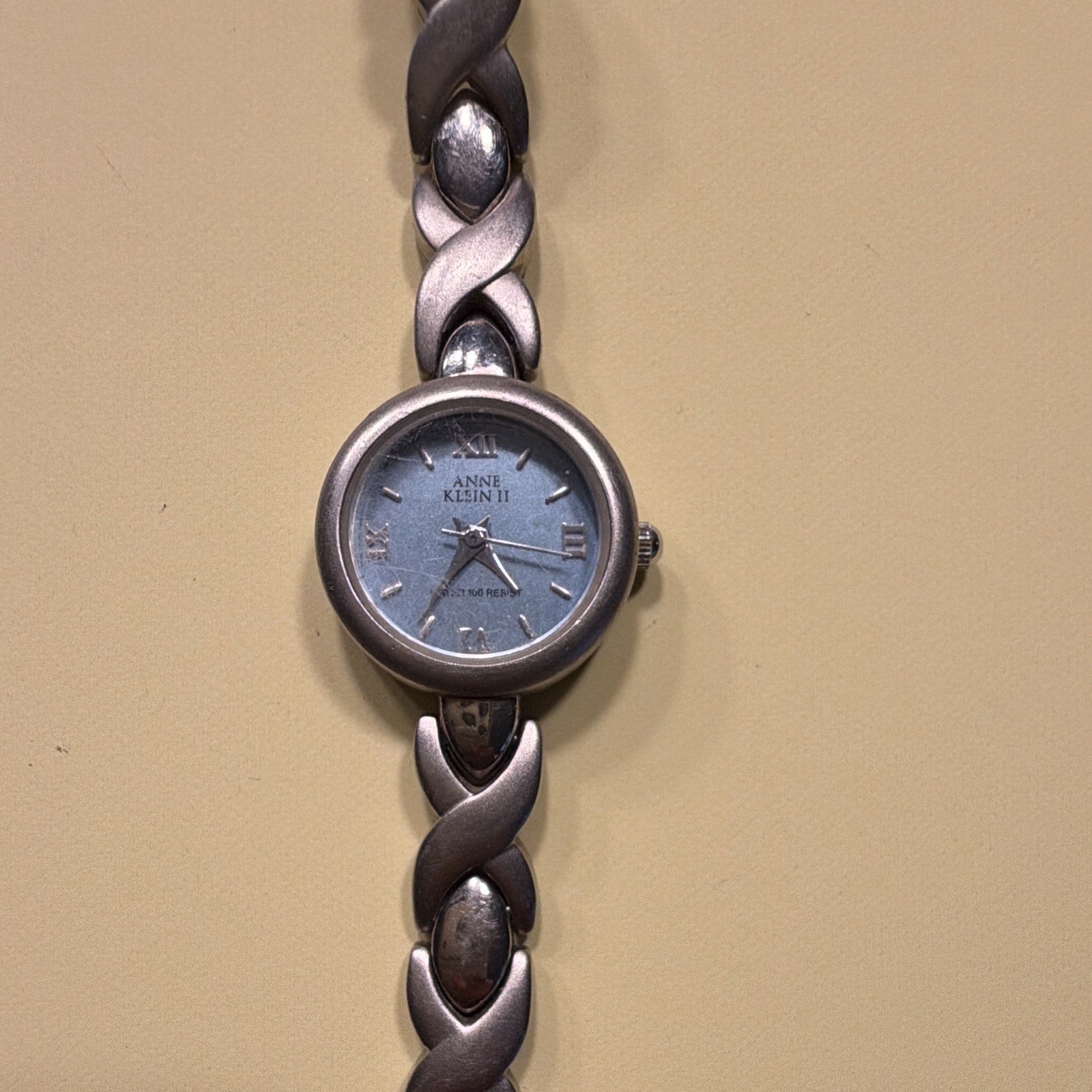 Anne Klein II Women’s Quartz Watch Blue Dial Silver Bracelet 100 ft WR