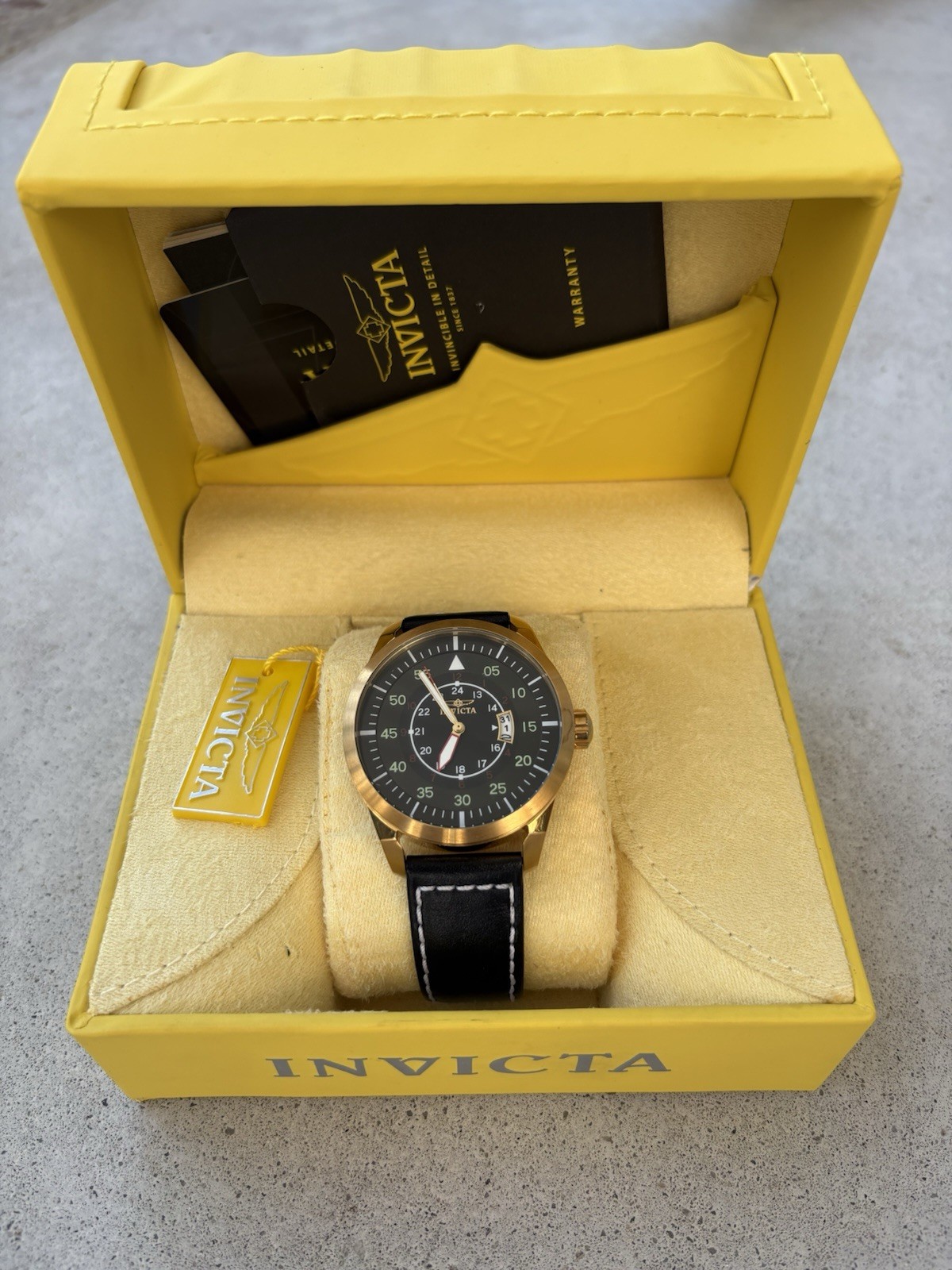 Invicta I-Force Men’s Gold-Tone Black Dial Quartz Watch 19260