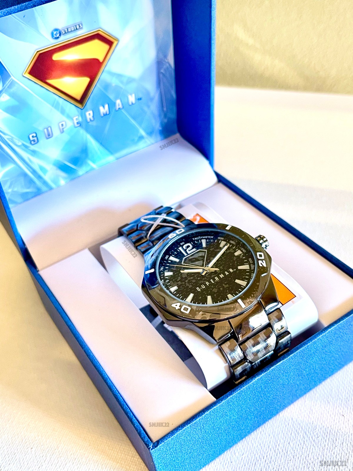 SUPERMAN DC Comics Accutime Collector’s Watch Gunmetal Finish 2025 (NEW IN BOX)