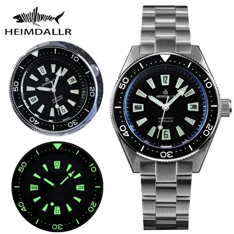 Heimdallr Sharkey H14-2 NH35A Diver 300M 990FT Men Automatic Watch 316L 42mm C3