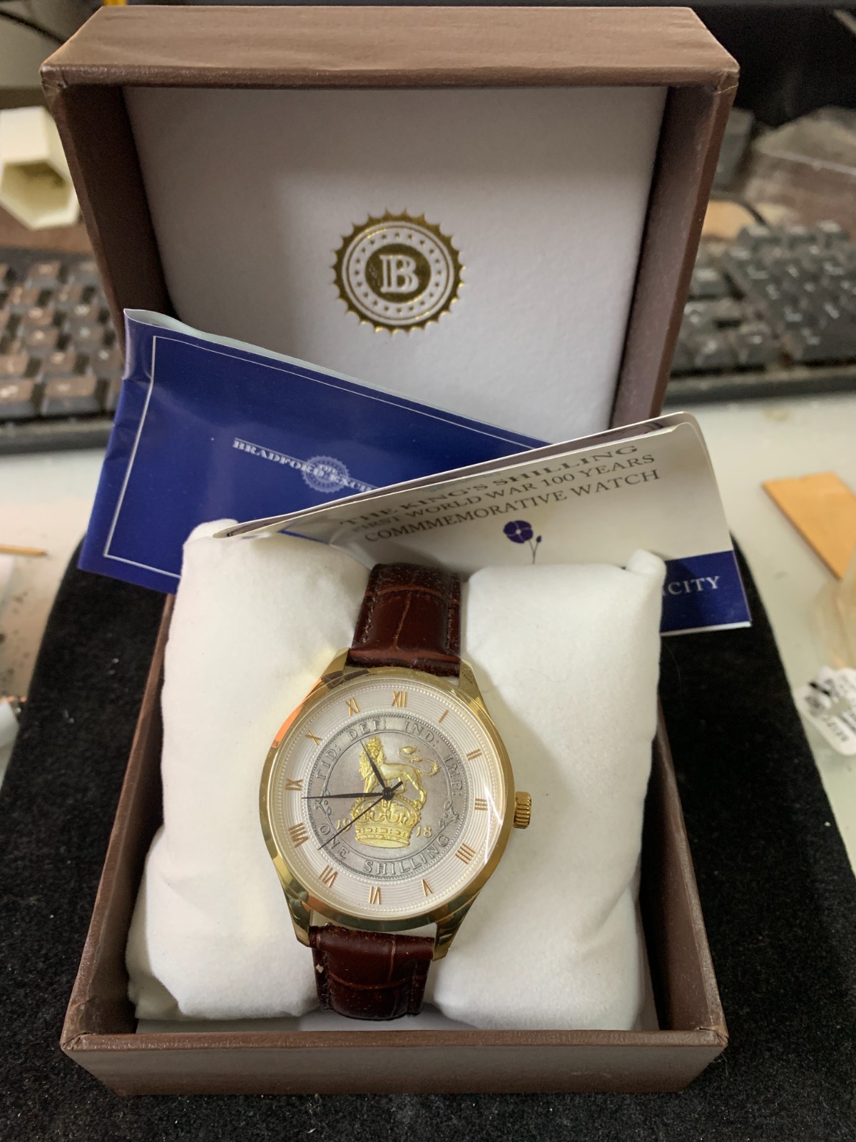Commemorative King’s Shilling 100th Anniversary Watch By Bradford Exchange