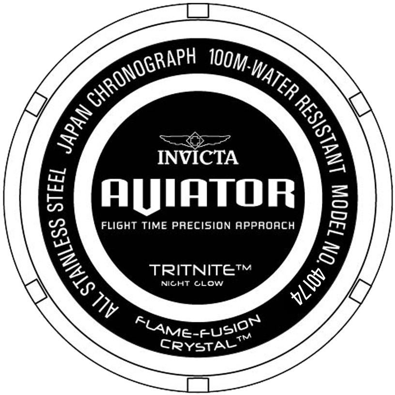 NEW INVICTA 40174 AVIATOR CHRONOGRAPH BLUE CARBON FIBER DIAL STEEL QUARTZ 52MM