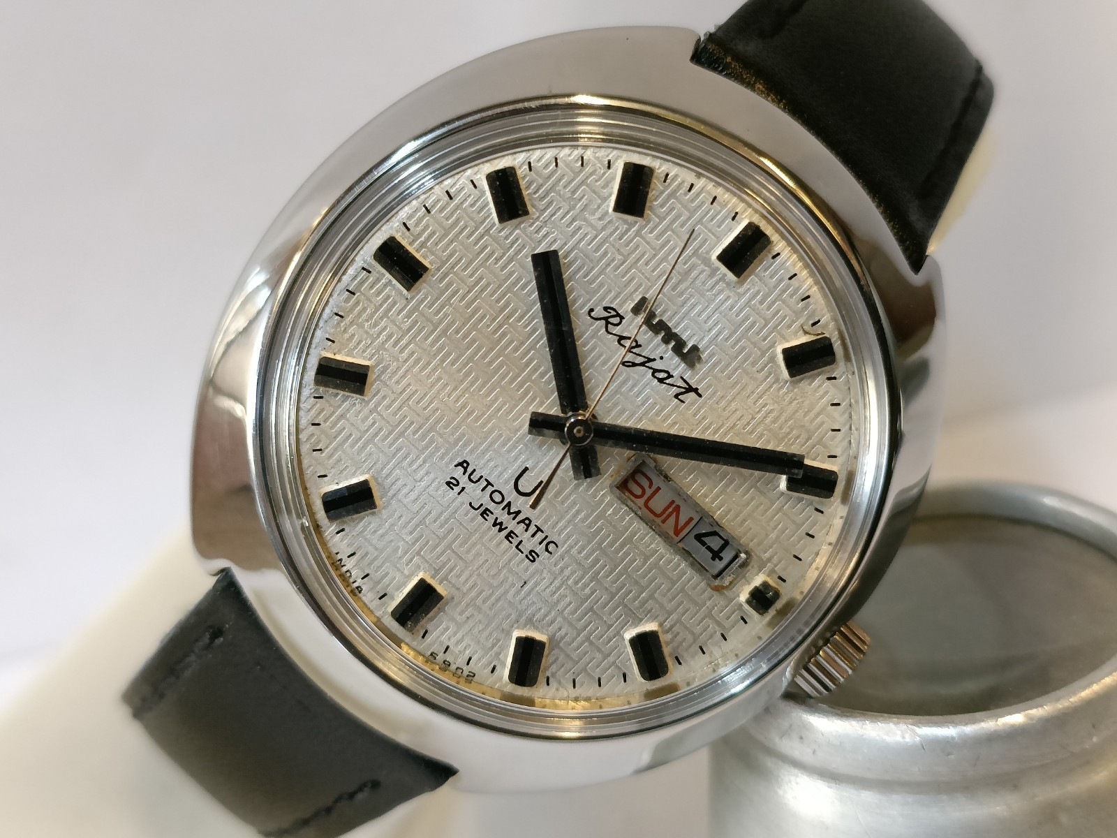 ORIGINAL HMT RAJAT 21J AUTOMATIC WHITE DIAL INDIA MEN’S WORKING CONDITION