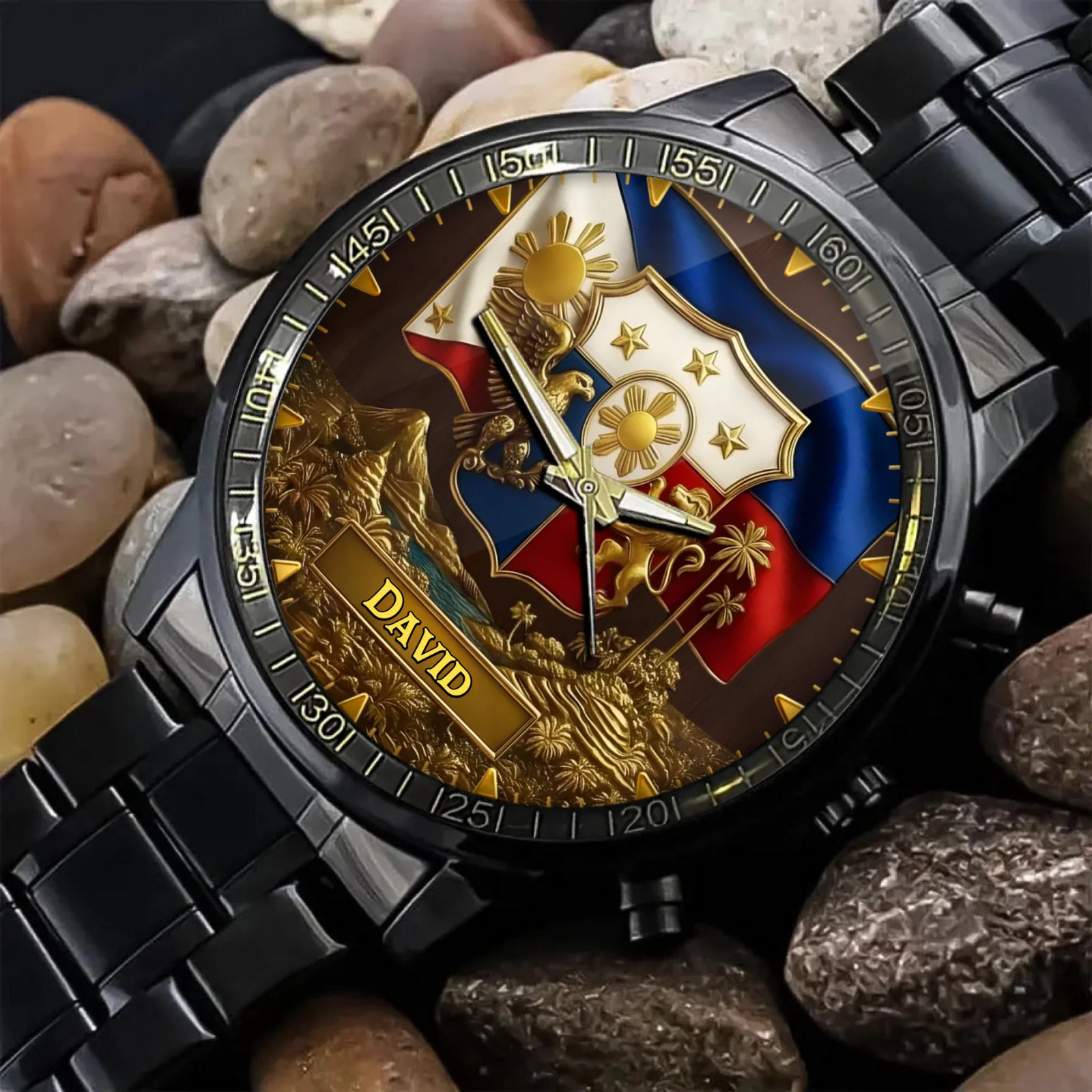 Personalized Proud Philippines Watch – Scenic & Emblem-Inspired Style with Custo