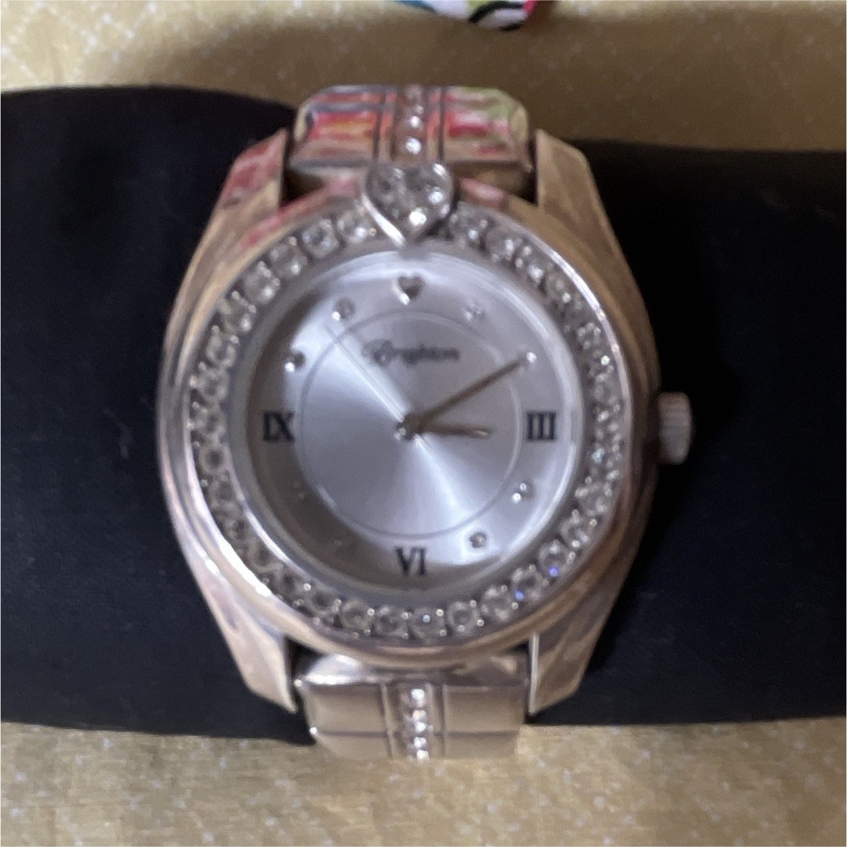 Brighton Women’s Vintage Quartz Analog Dress Watch Roman Numerals Hearts