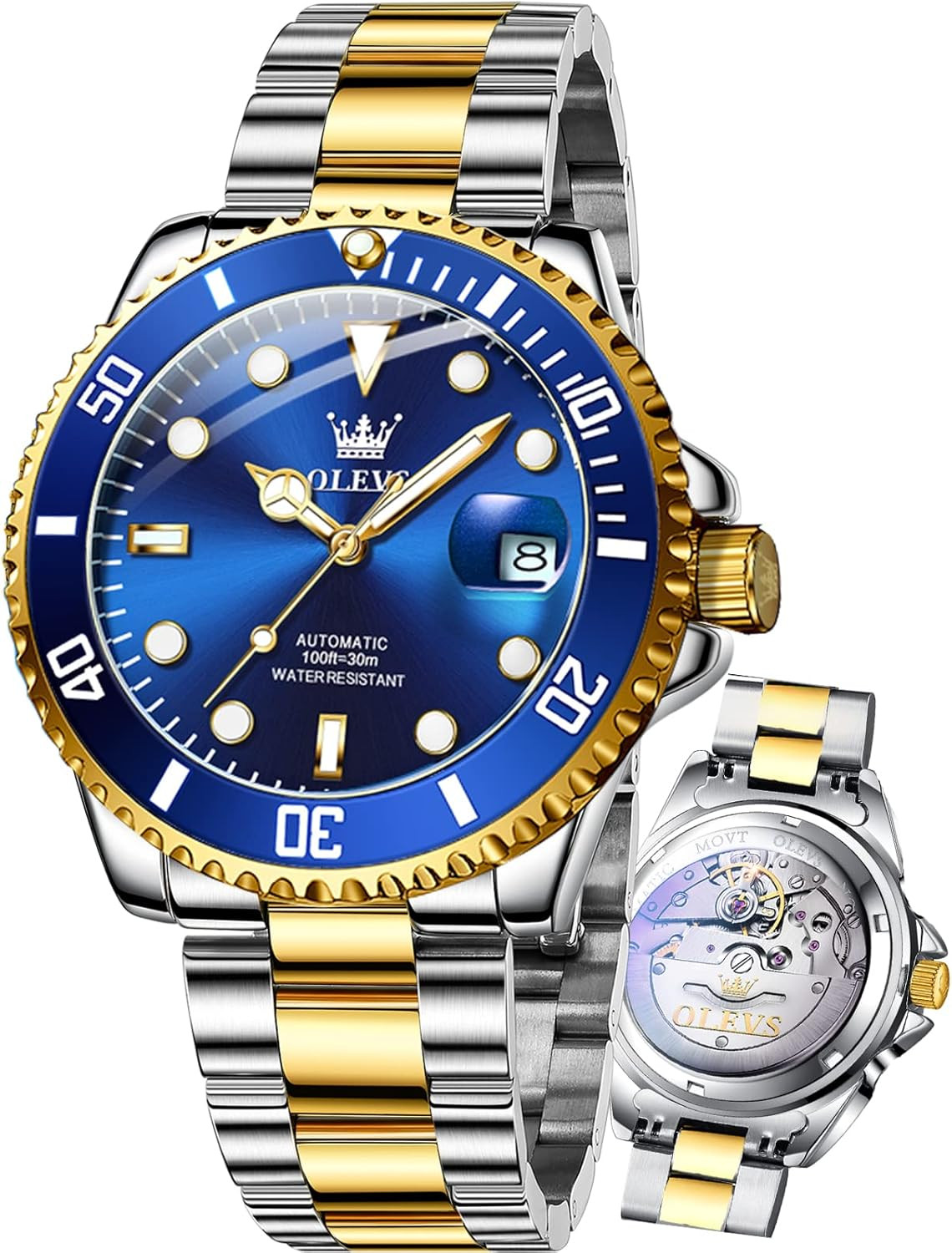 Luxury Men’s Waterproof Automatic Watch – Big Face & Luminous Design