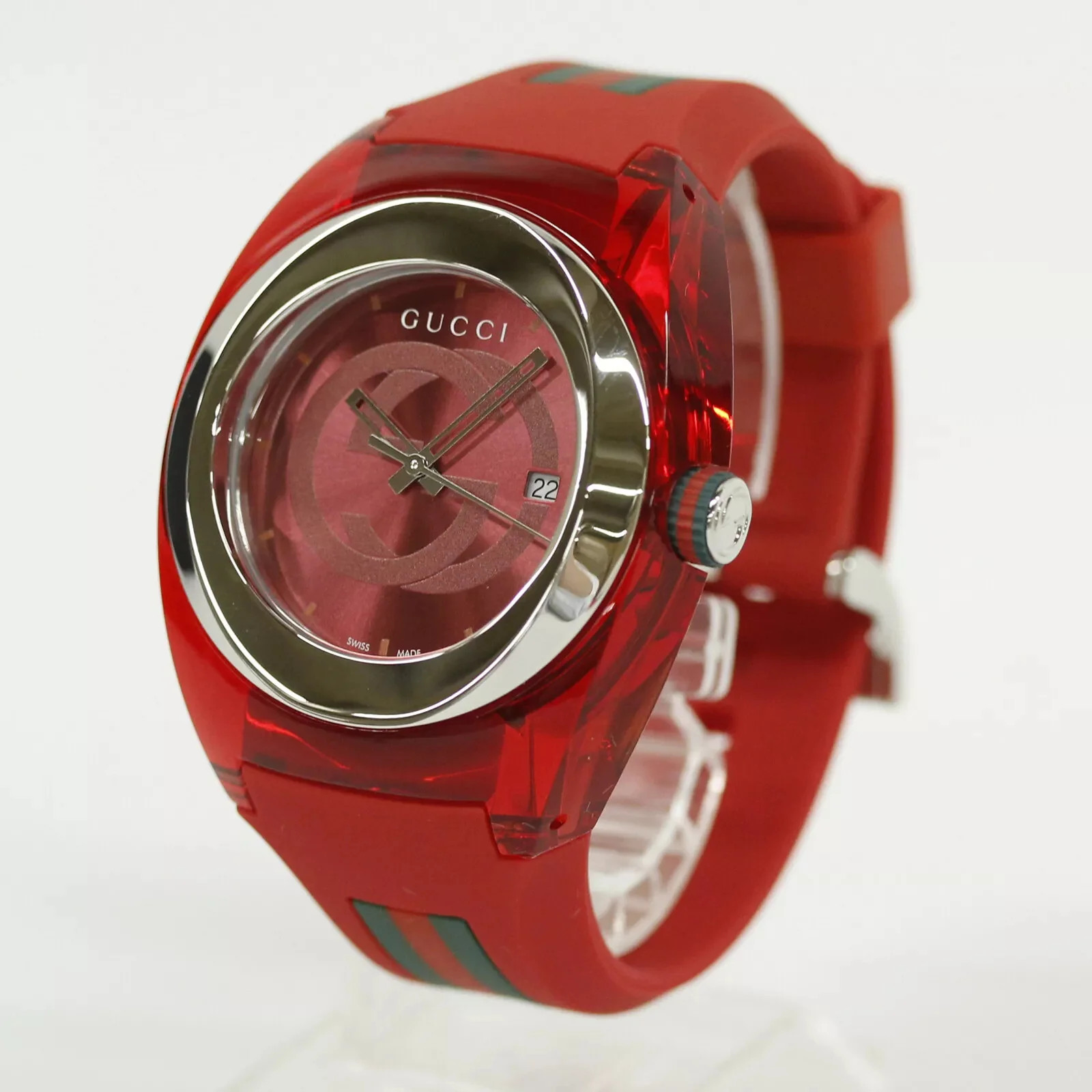 GUCCI SYNC YA137103 Men’s Watch – Red Dial, Quartz Movement with Original Box