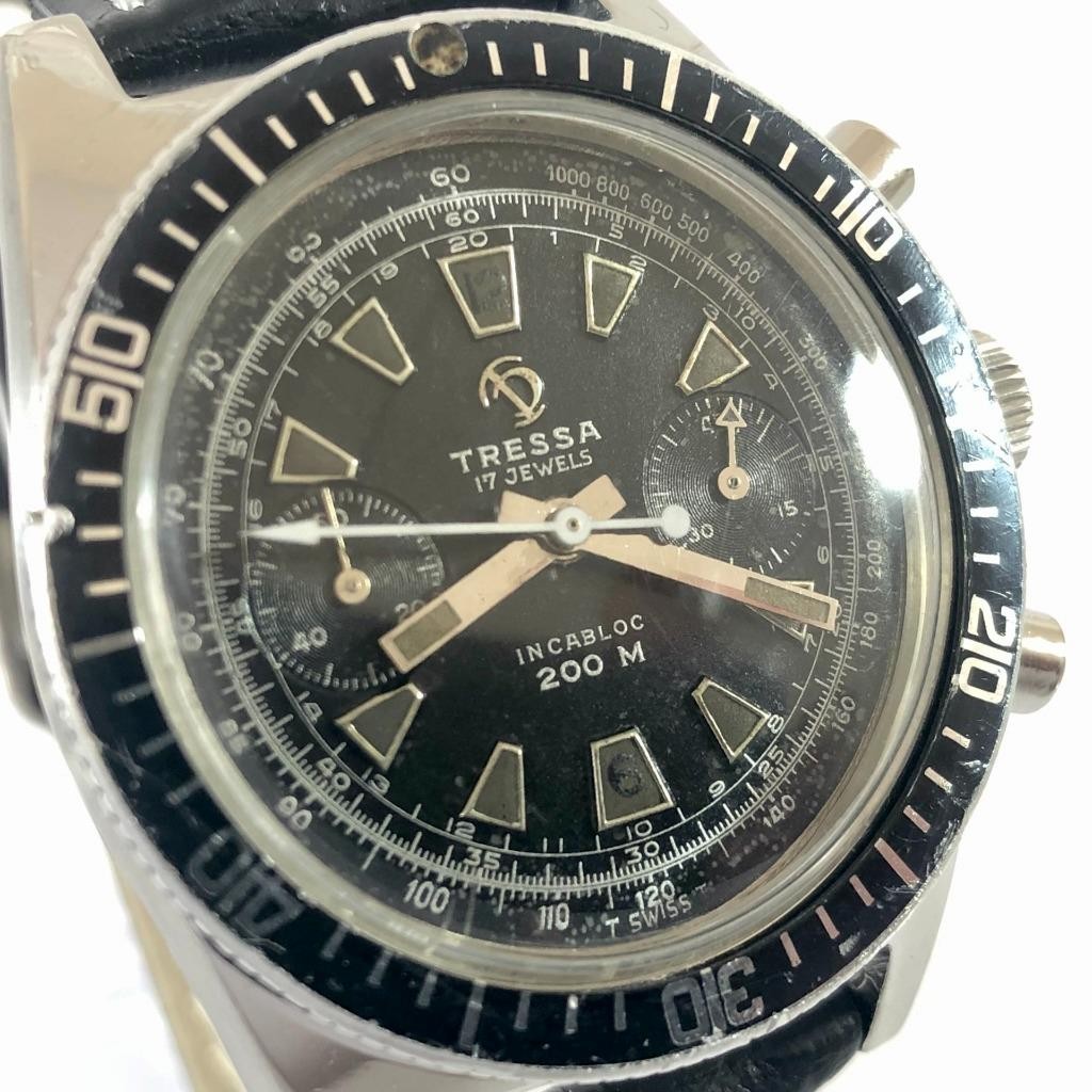 NO TARIFFS TRESSA CHRONOGRAPH REF 347 LARGE MANUAL WIND CAL L248 TURNING BEZEL