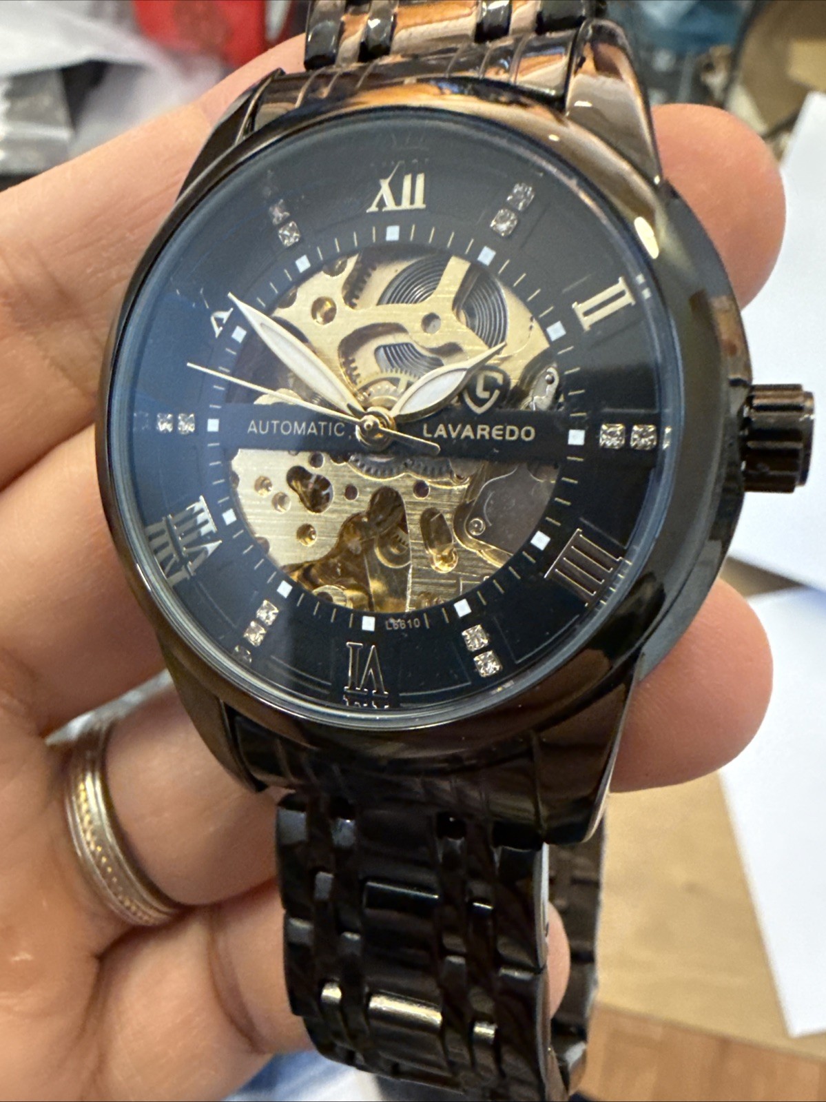 Automatic Lavaredo Luxury Skeleton Diamond Dial Stainless Steel Water-Resistant