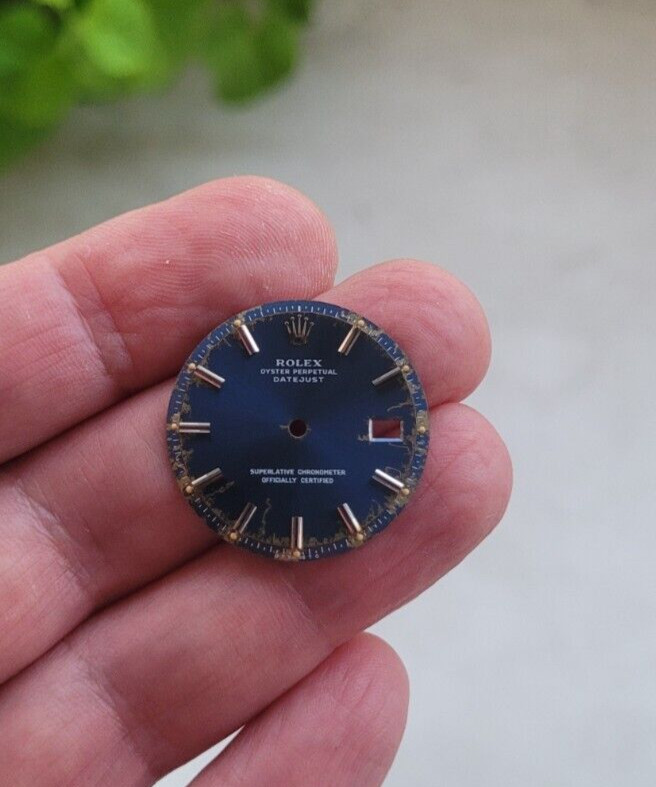 Rolex 100% Genuine Blue sigma Rare lightening marks 36m non q set 1601/1603 dial