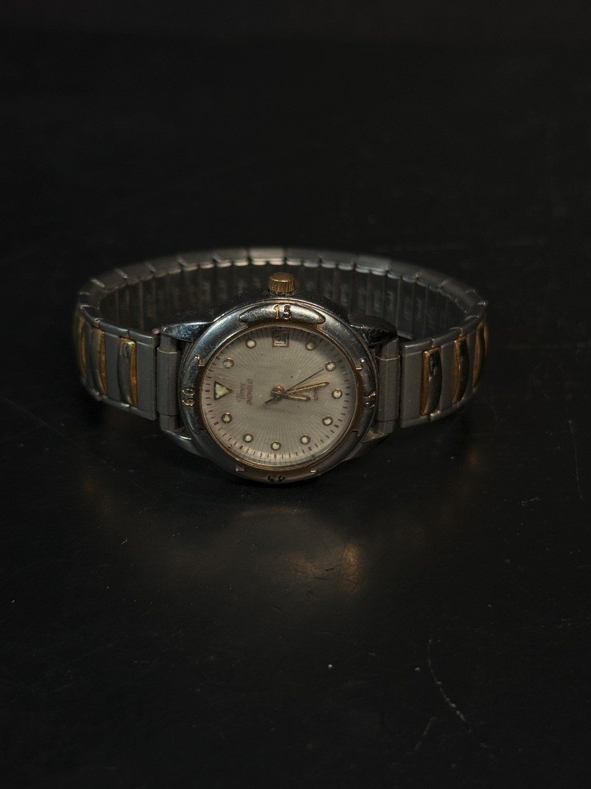 Timex Indiglo Quartz Watch Two Tone Date Water Resistant Philippines CR1216