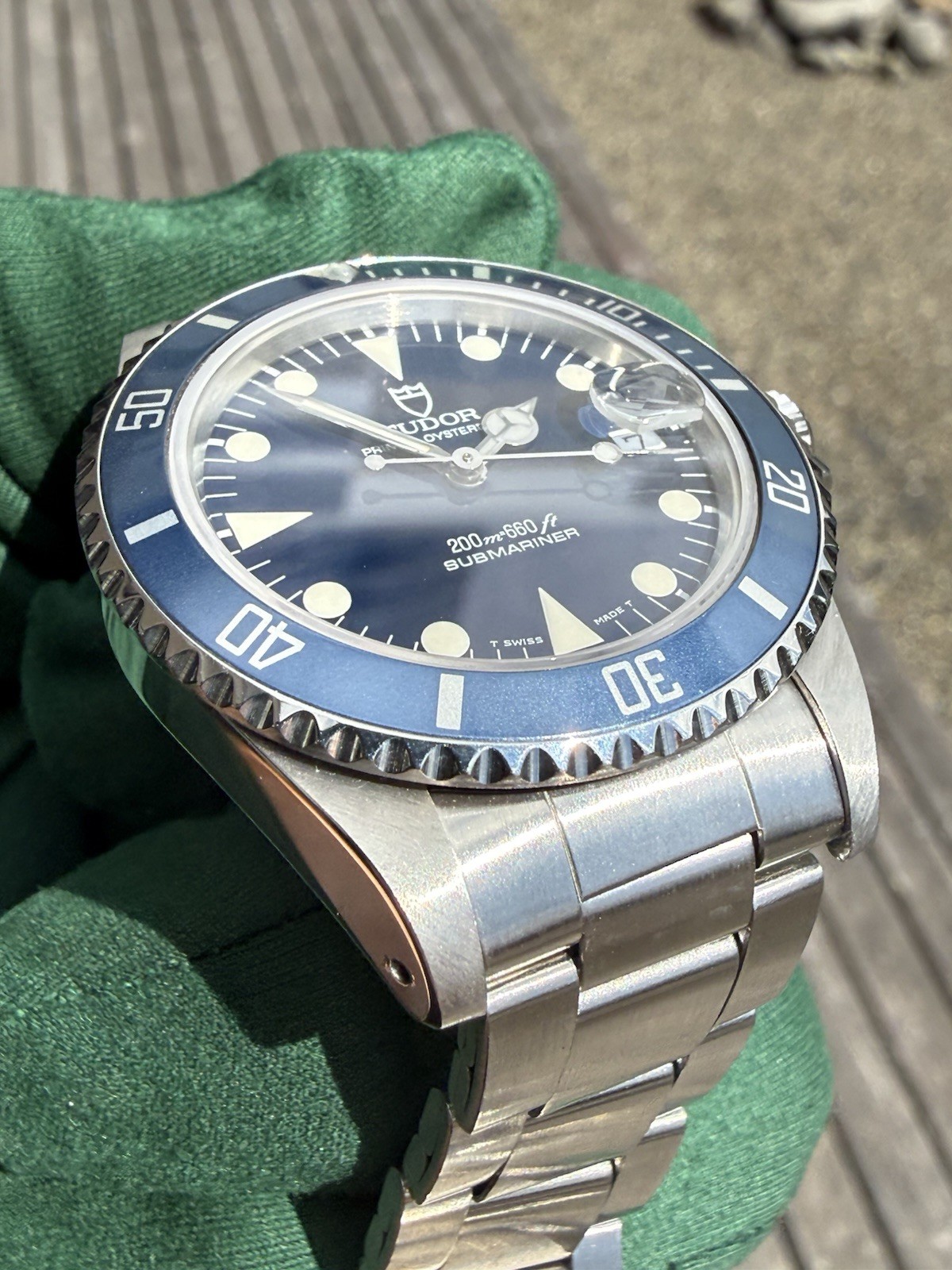 1996 Tudor Prince Oysterdate Submariner Date Minisub 36mm Steel Blue Dial 75190