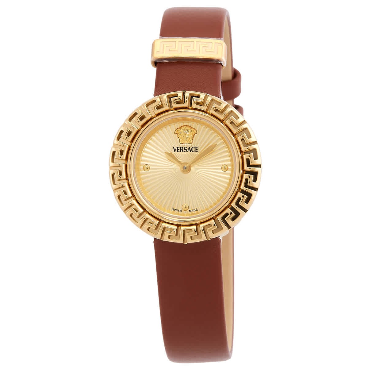 Versace VE8C00124 La Greca Gold-tone Dial 28 mm Women’s Watch New
